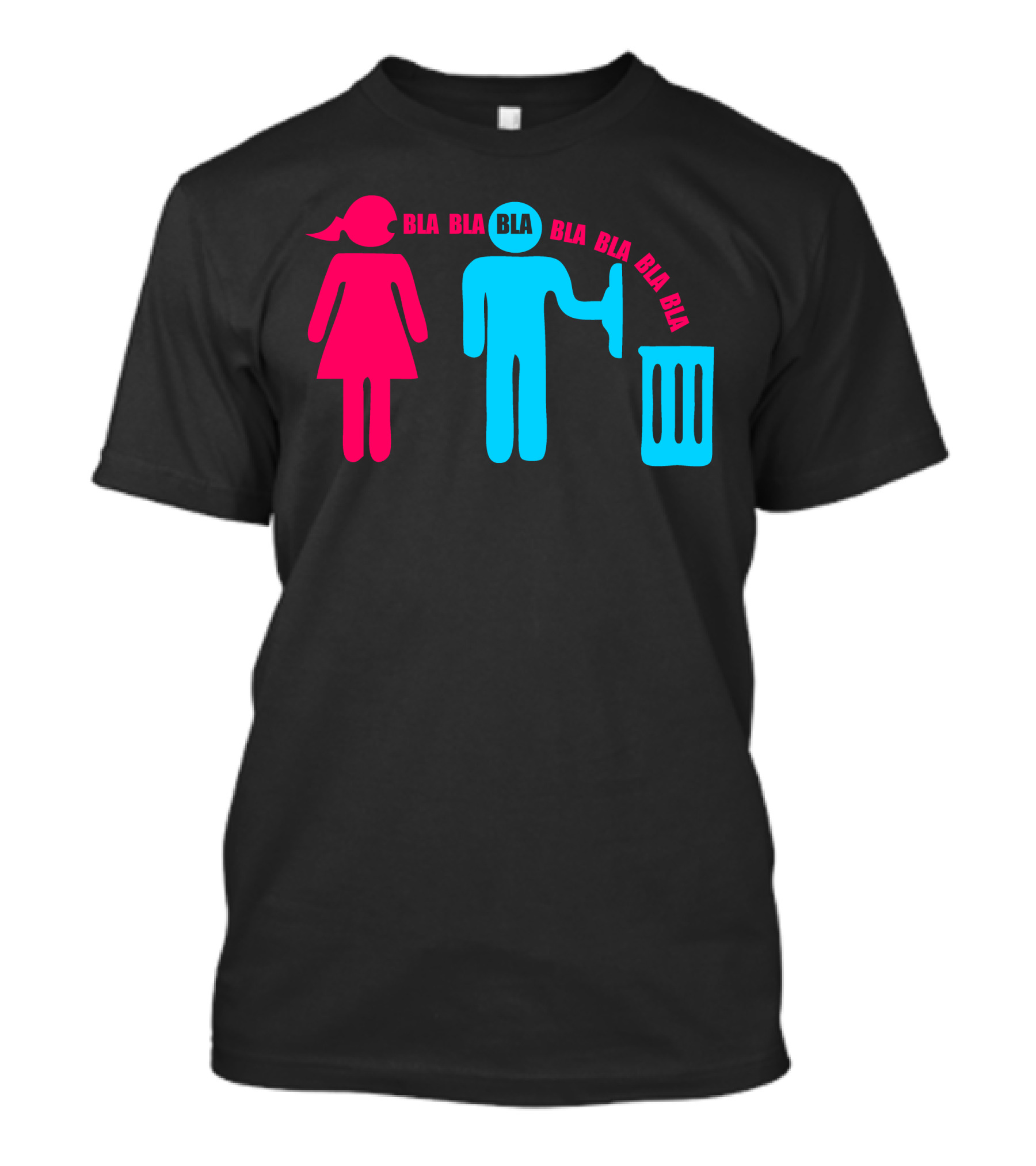 Bla Bla Bla Figure Throwing Away Conversation T-Shirt