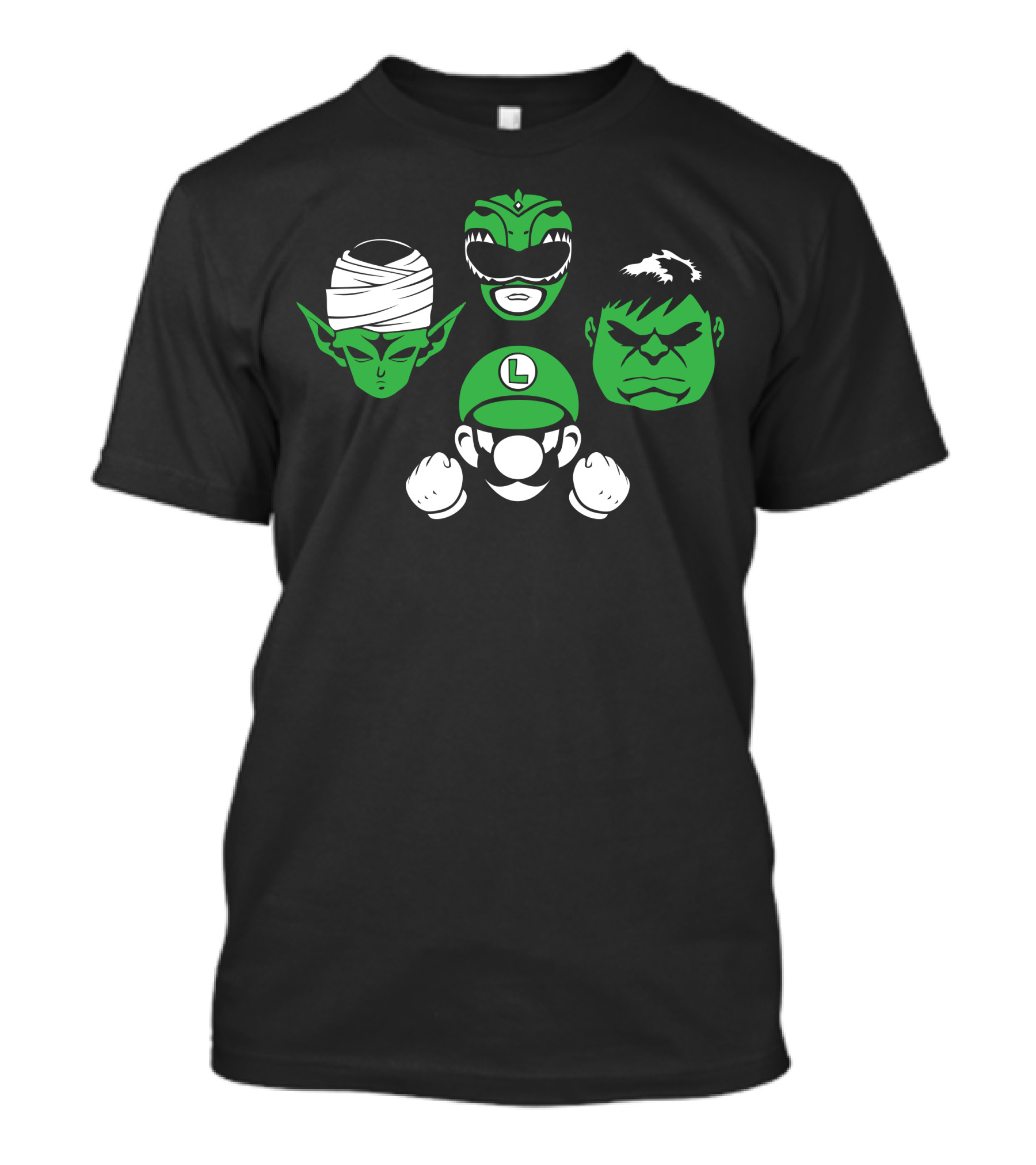 Bogreenian Rhapsody Green Character Mashup T-Shirt