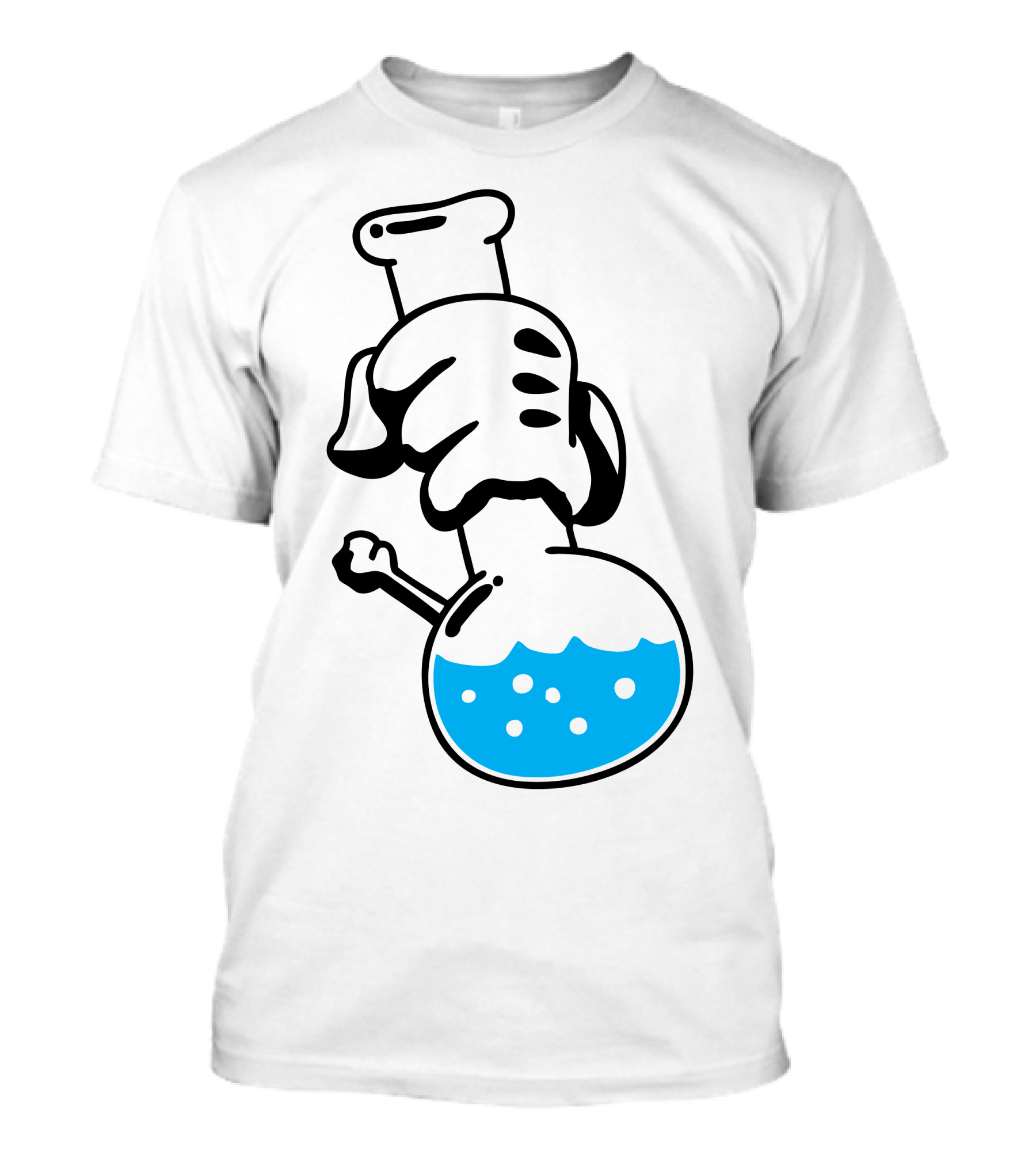 Bong Hands Cartoon Gloved Grip With Blue Bubble Water T-Shirt