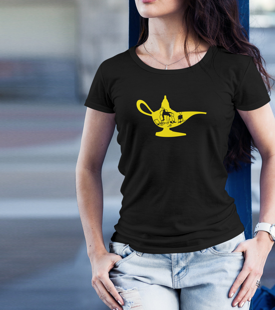Boredom Genie Lamp With Technology And Television T-Shirt