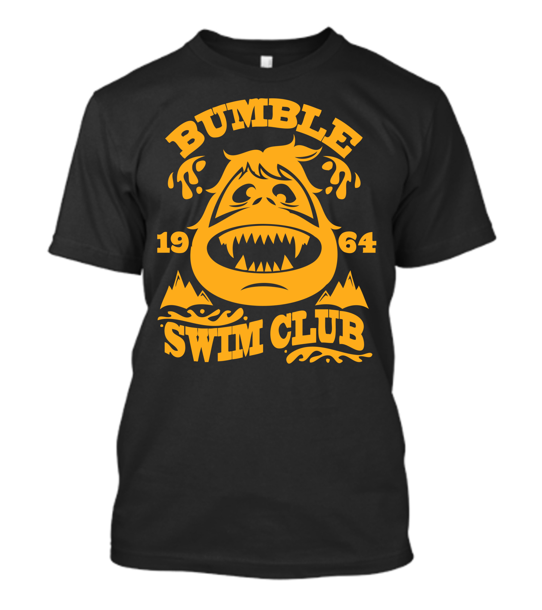 BUMBLE SWIM CLUB 1964 YETI MOUNTAINS SPLASH LETRASET T-Shirt
