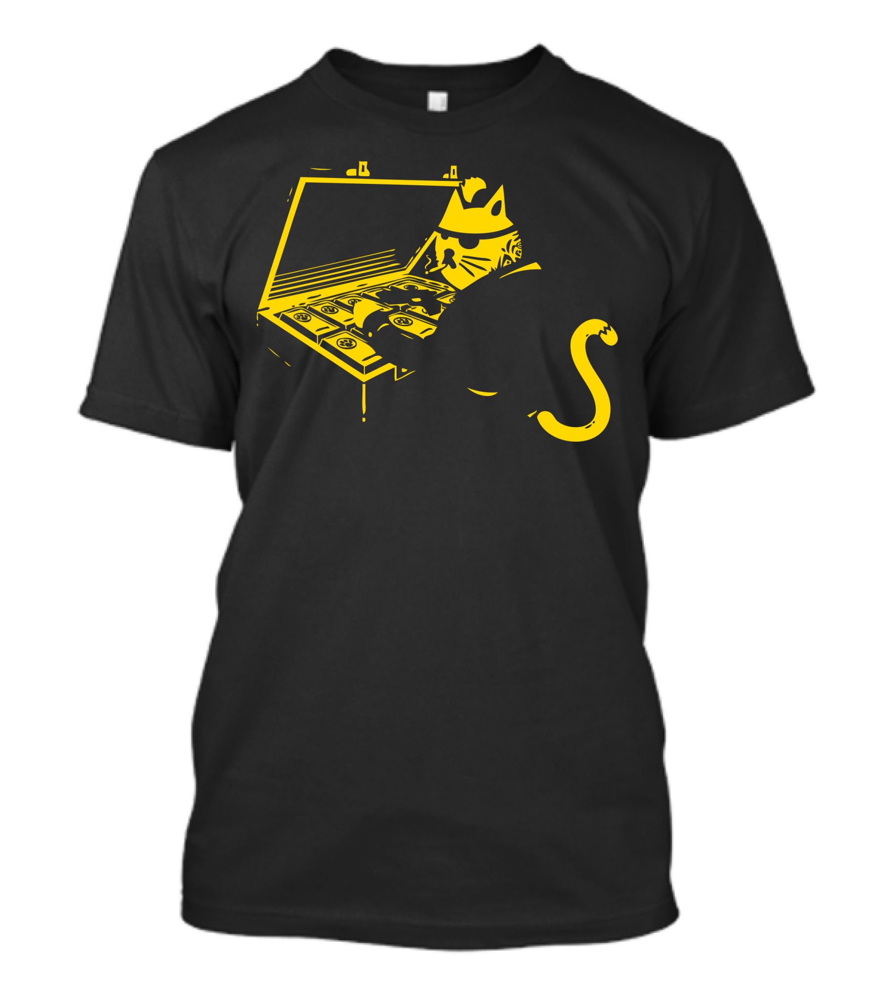 Case Of The Golden Paw Cat With Money Briefcase T-Shirt