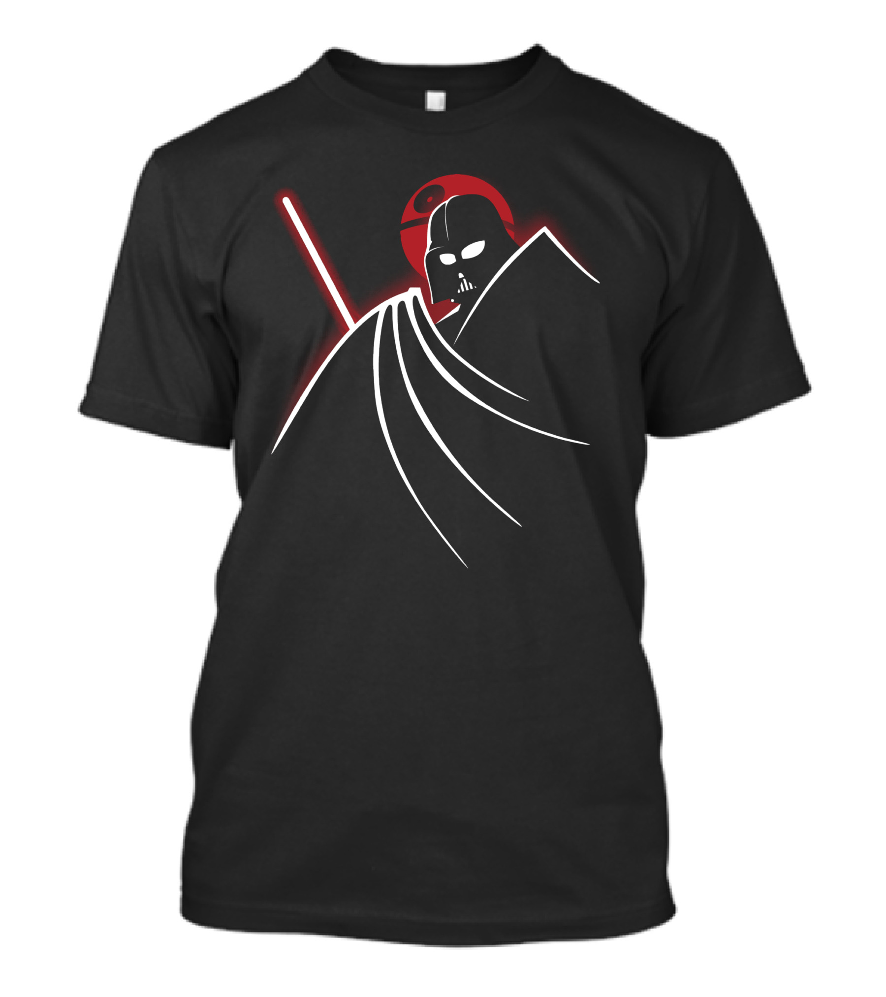 Darthman Animated Dark Warrior With Red Light Saber T-Shirt