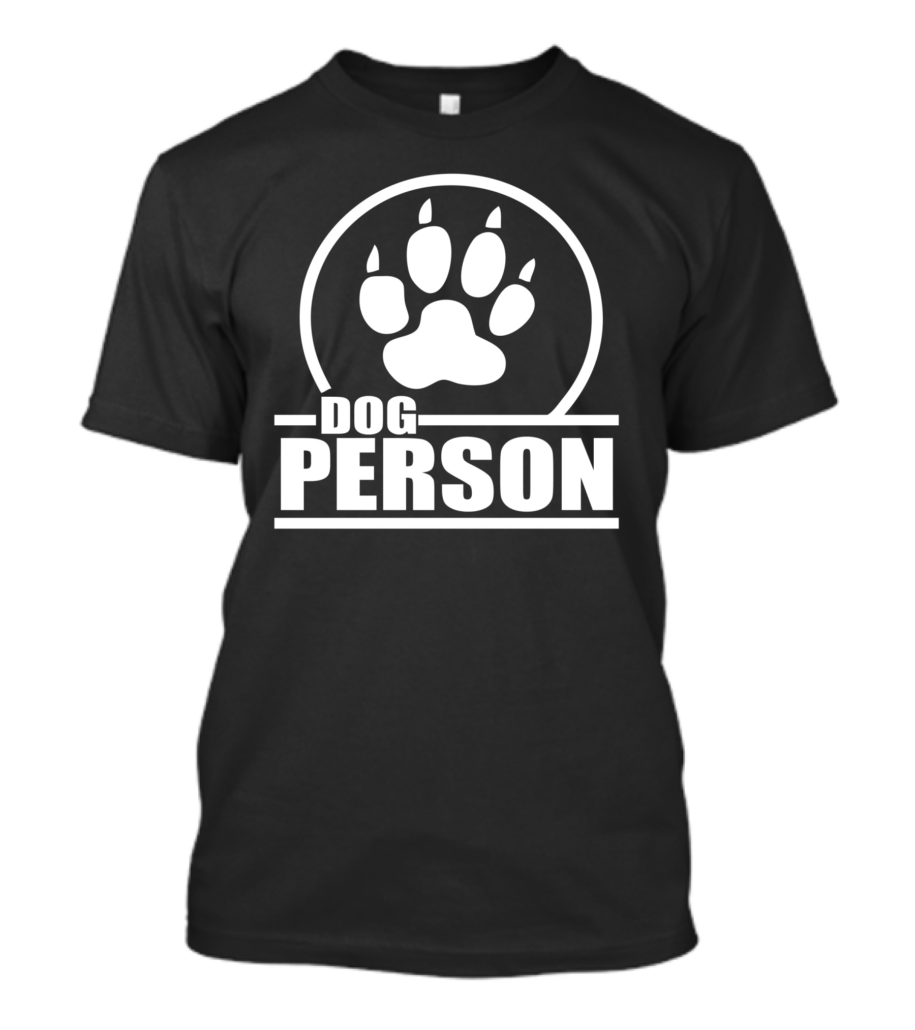 DOG PERSON Paw Print Badge T-Shirt
