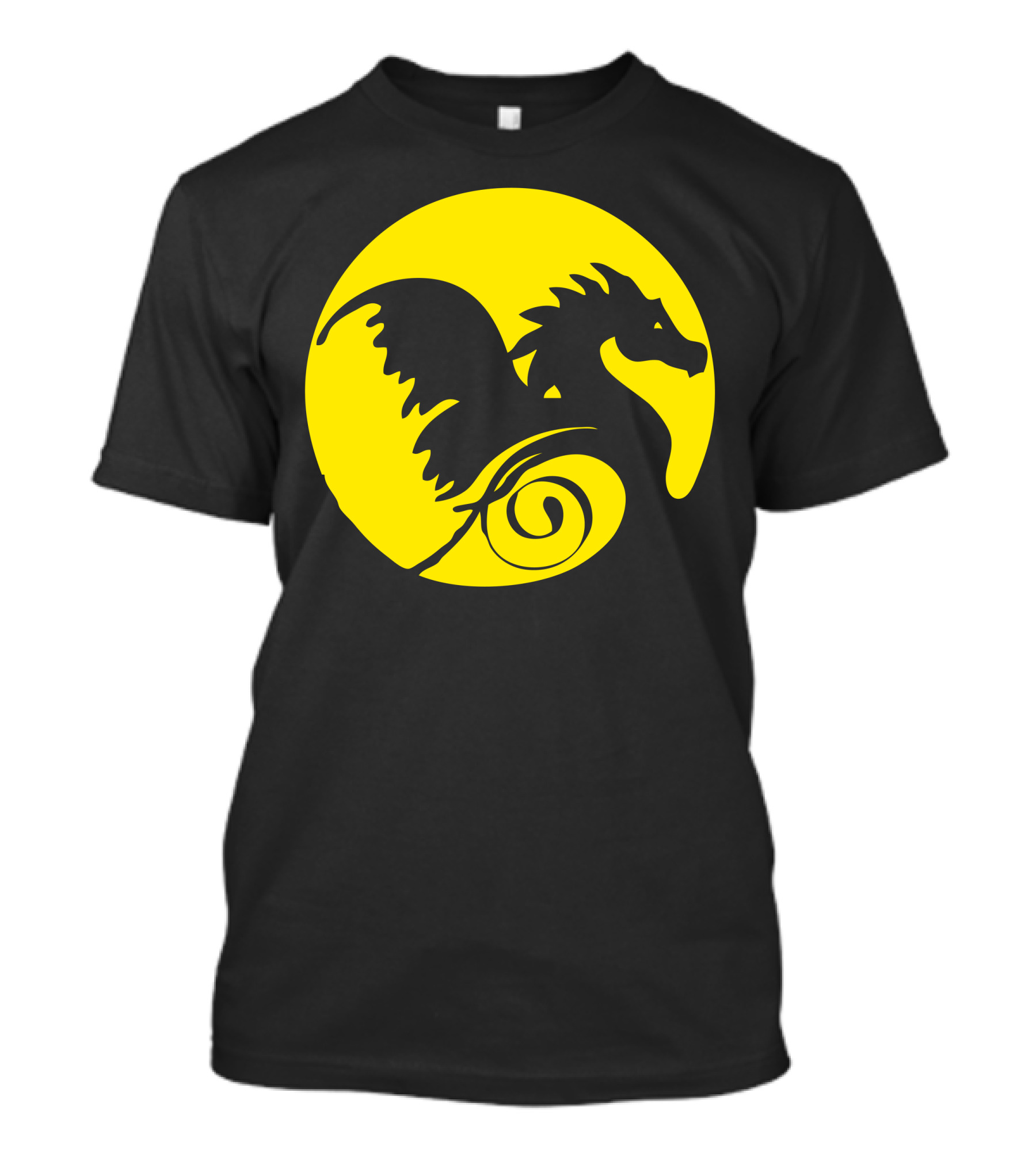 Dragon Moon Yellow Circle T-Shirt