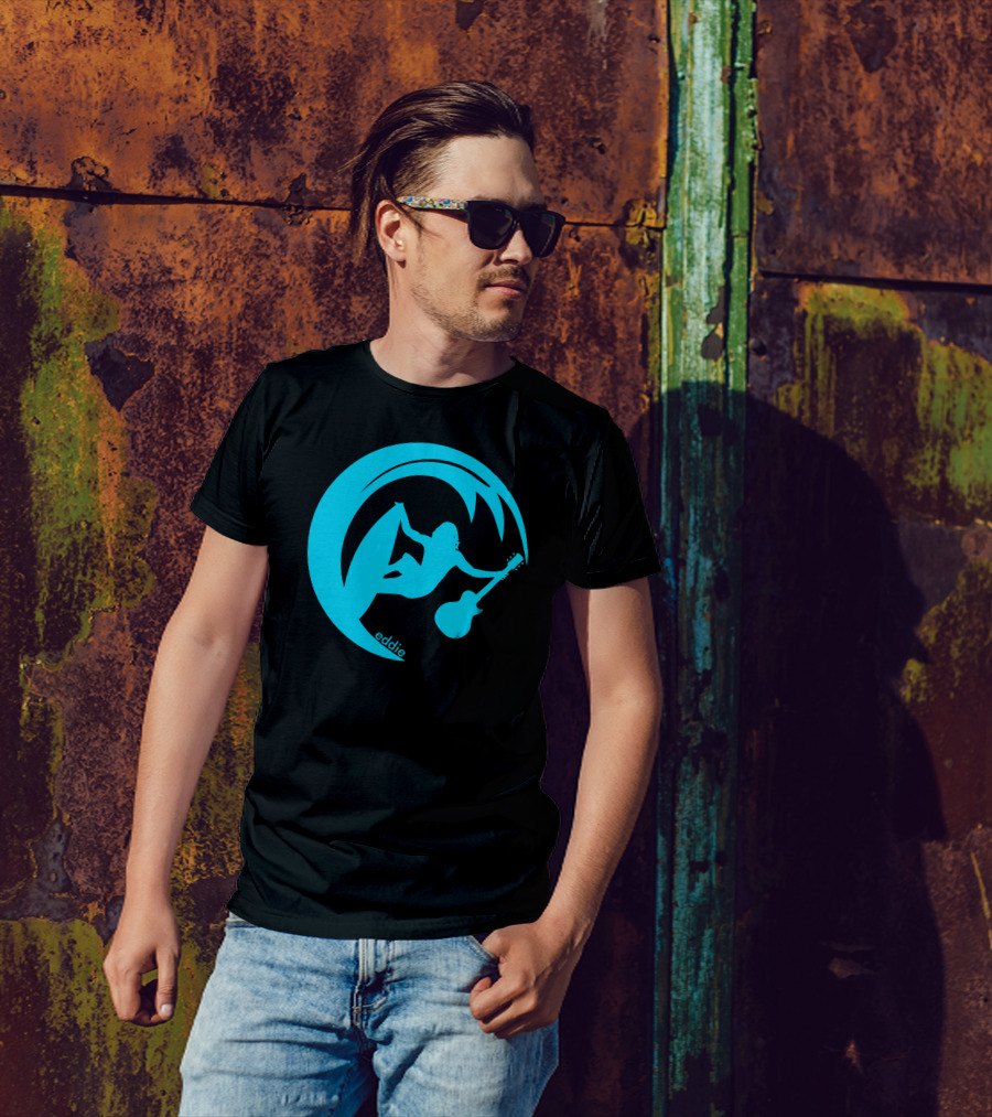 Eddie Surfing Guitar Wave T-Shirt