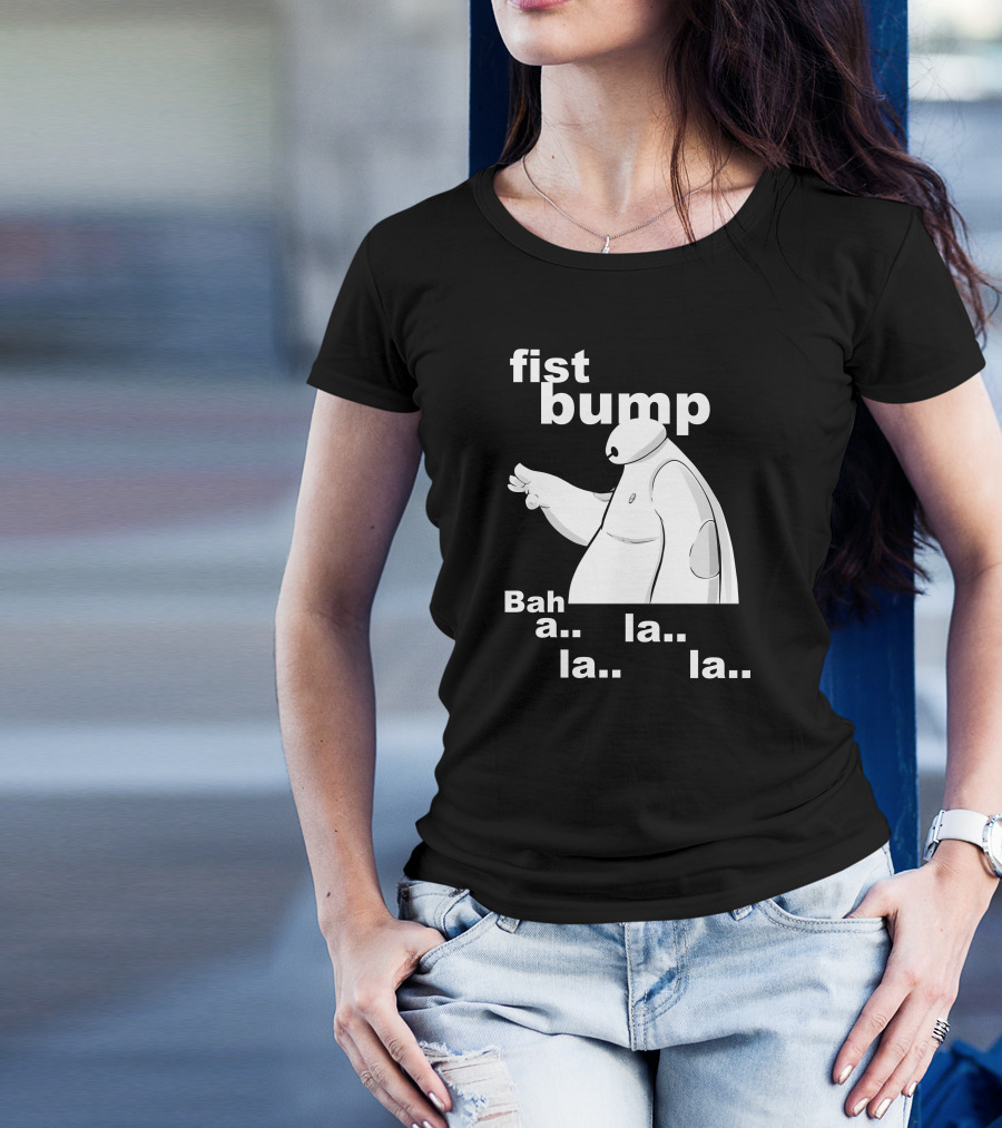 Fist Bump Bah La La La Cute Cartoon Baymax T-Shirt