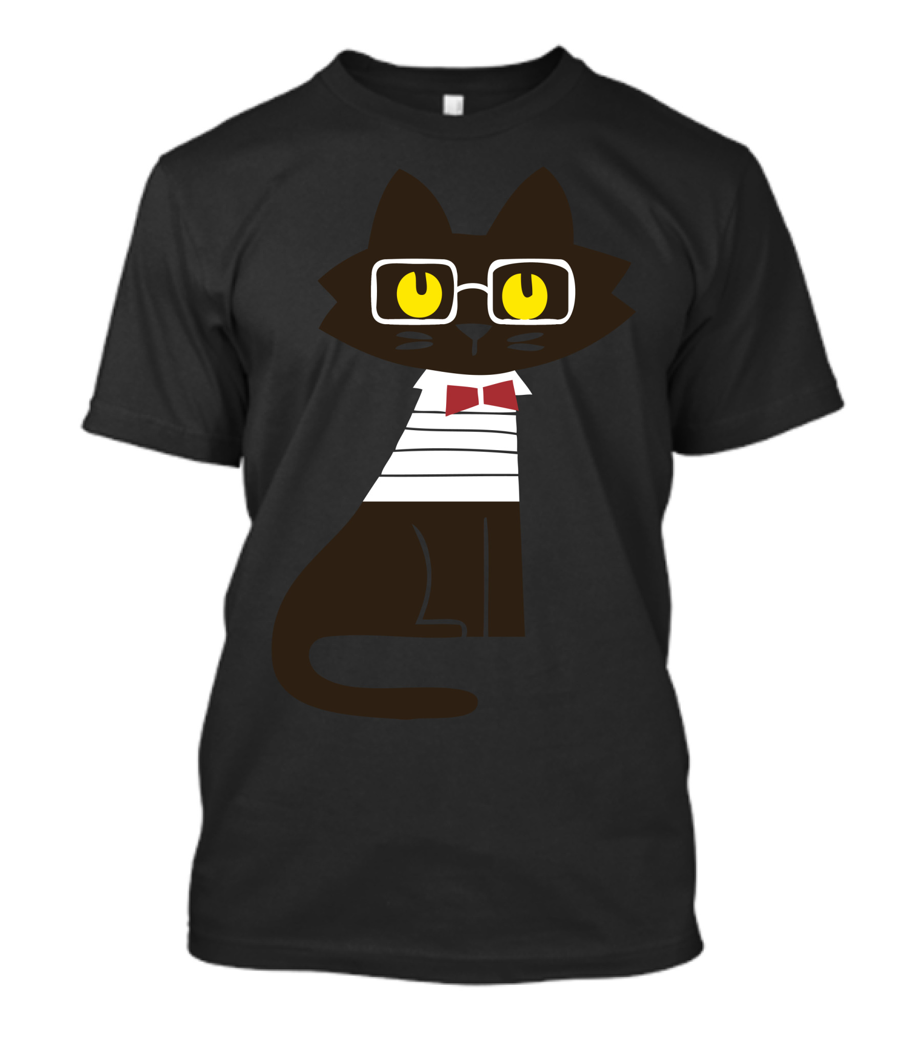 Fritz The Preppy Cat With Glasses And Bow Tie T-Shirt