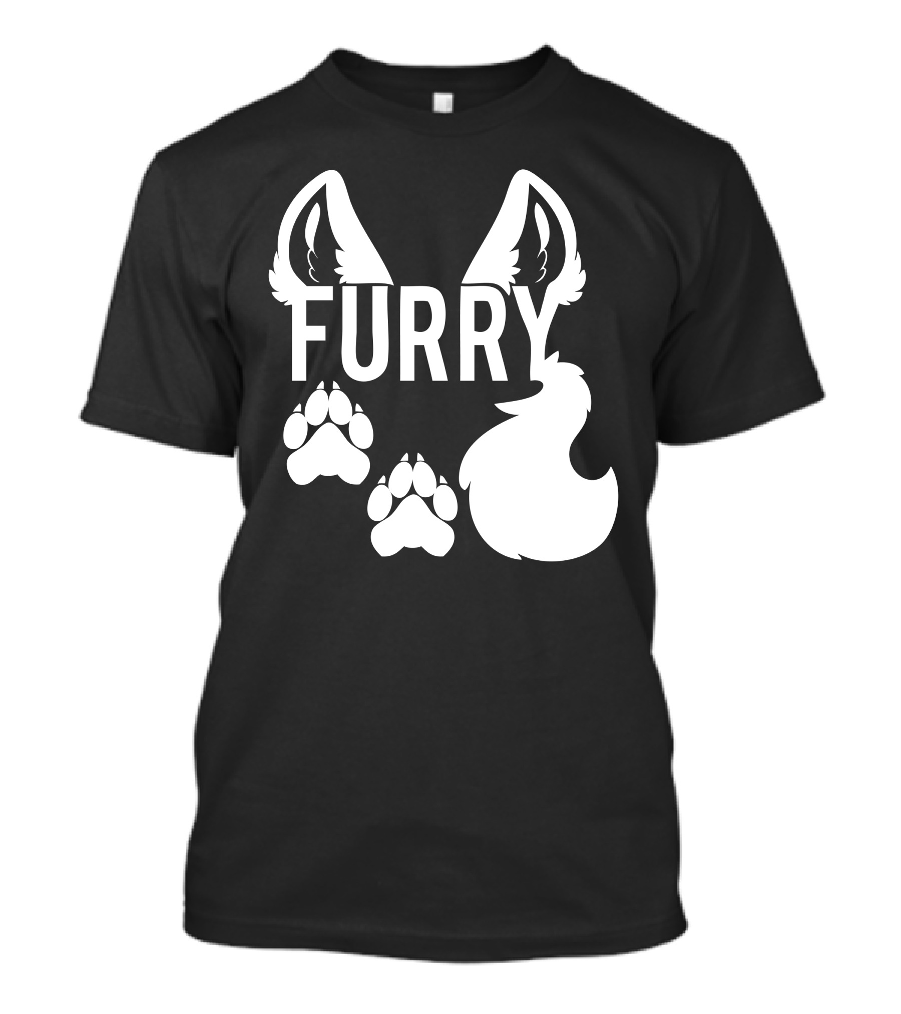 Furry Animal Paw Ears T-Shirt