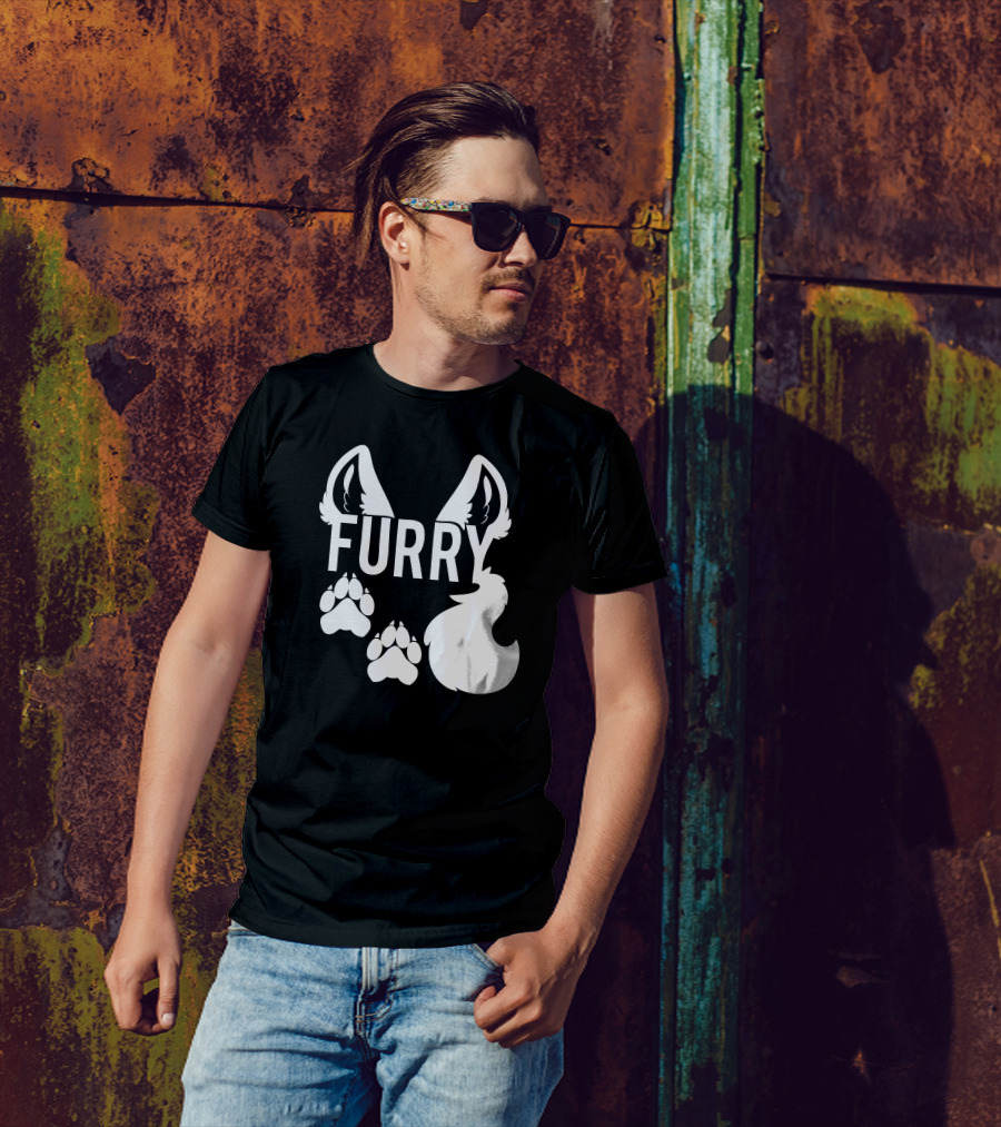 Furry Animal Paw Ears T-Shirt