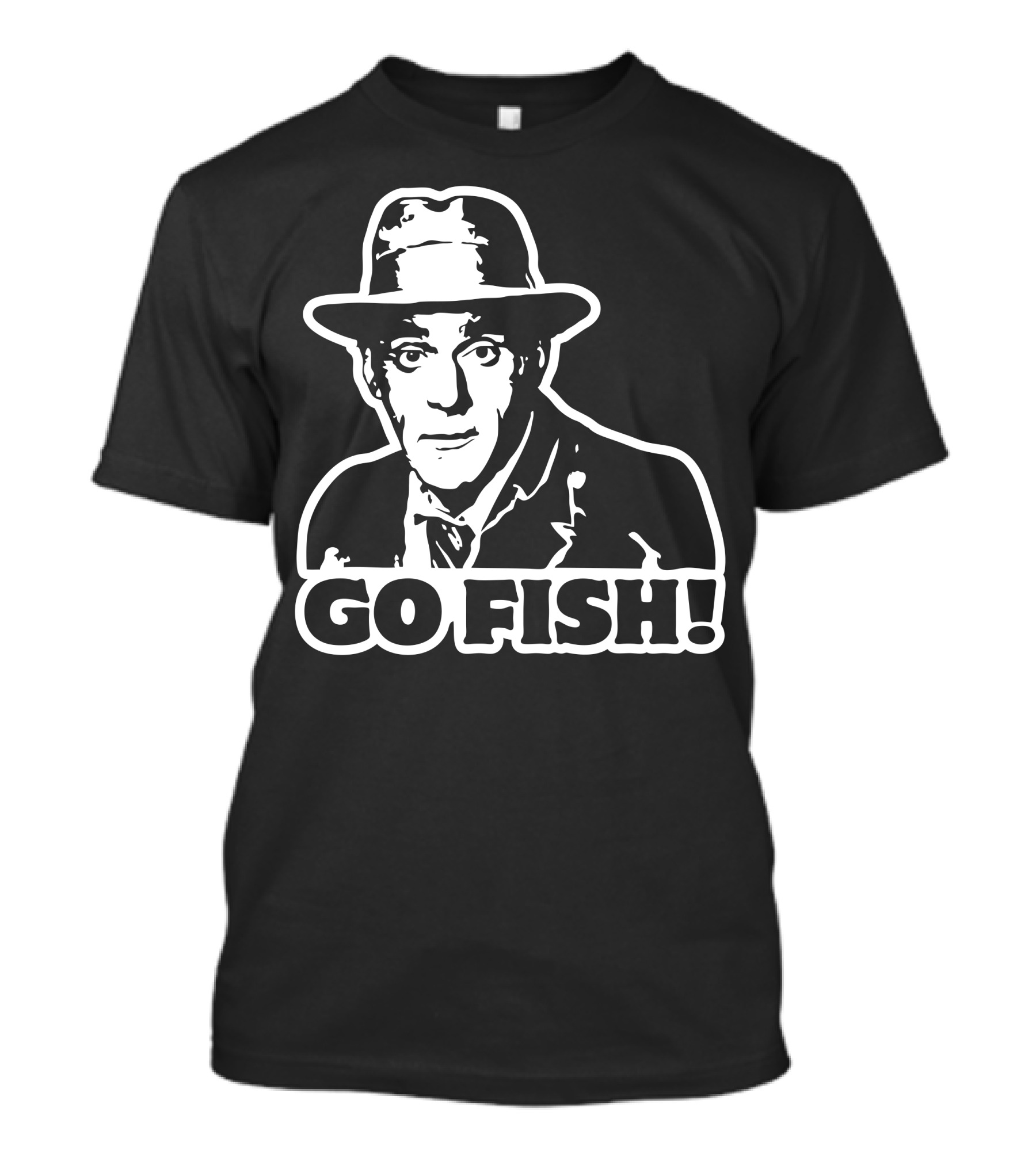 GO FISH Vintage Noir Icon In Fedora T-Shirt