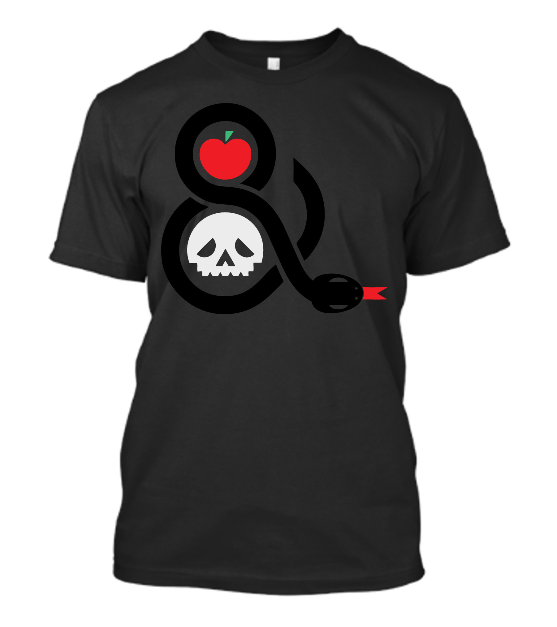 Greed Temptation Snake Apple Skull T-Shirt