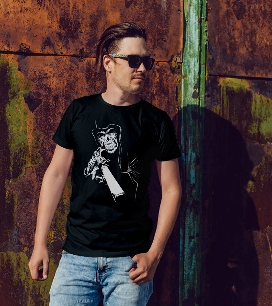 Grim Reaper Sniper Skull Grim Sniper T-Shirt