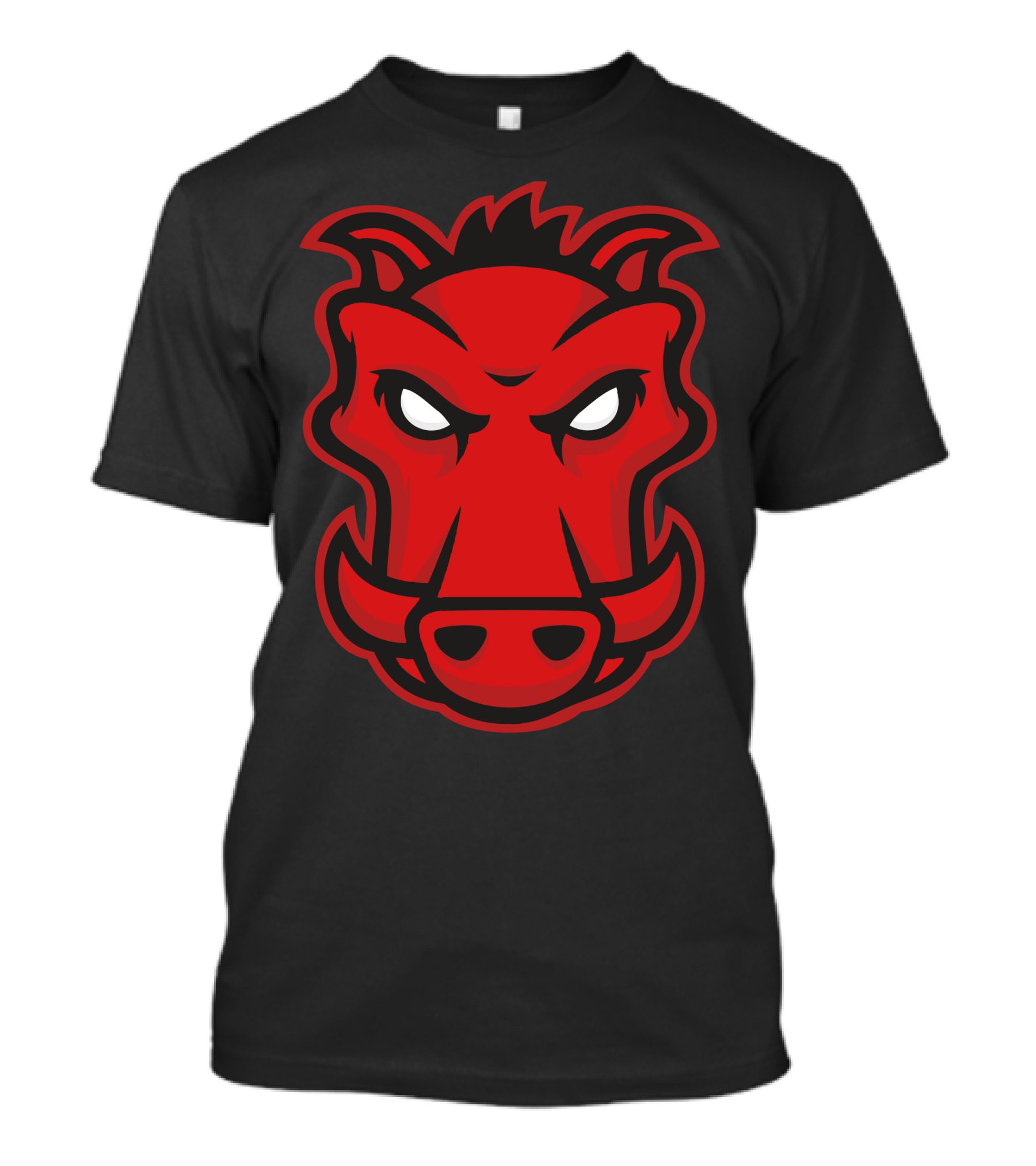 Grunt Hog Aggressive Red Boar Face T-Shirt
