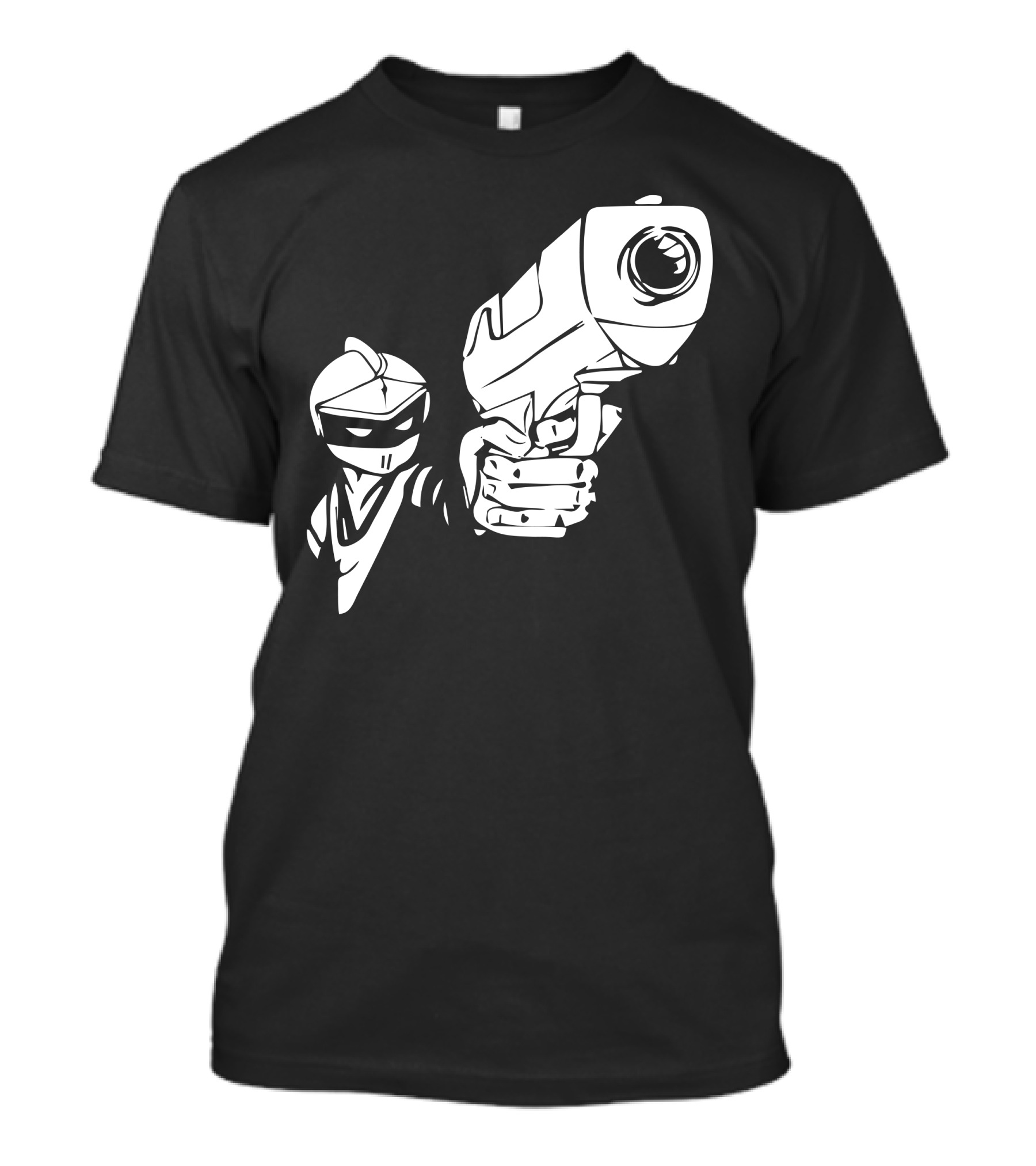 Gunslinger Ninja With Mask And Gun T-Shirt