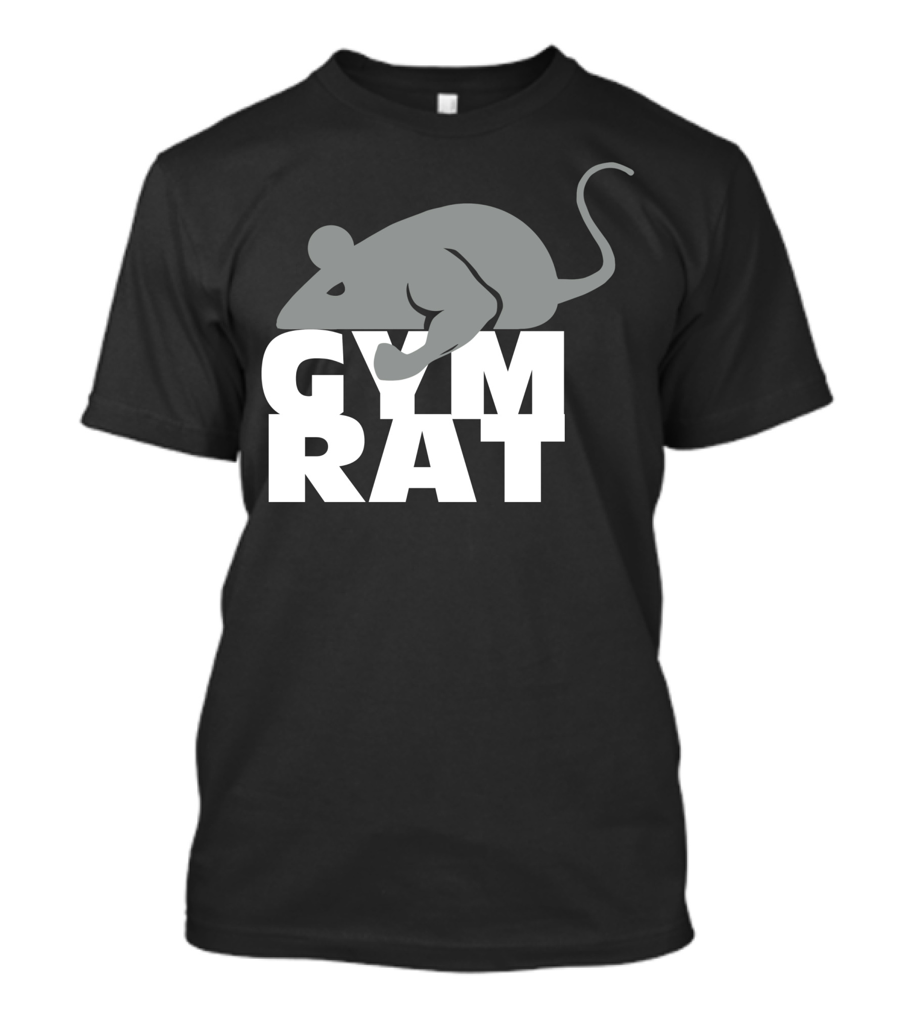 GYM RAT Mouse Motif T-Shirt