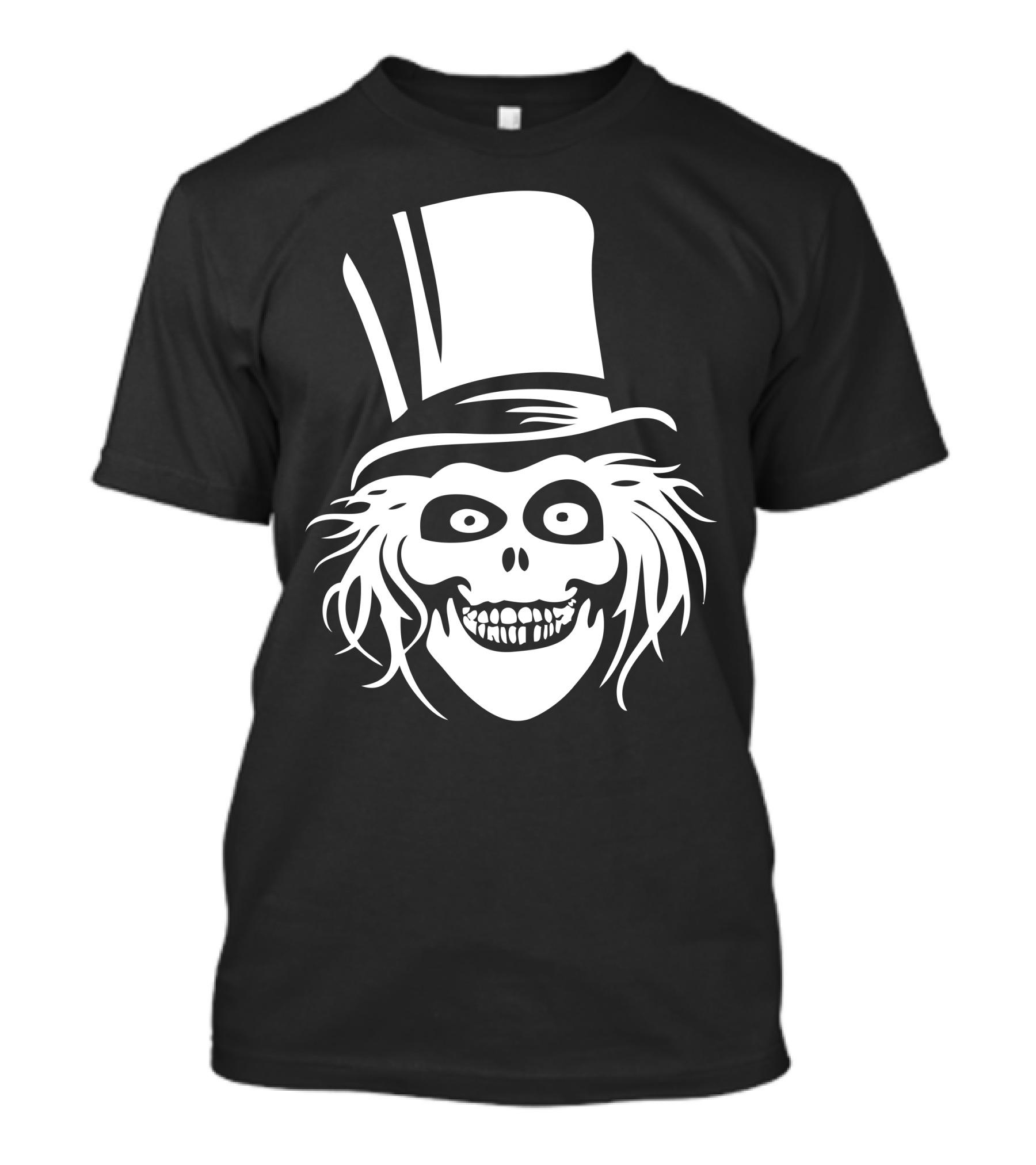Hatbox Ghost Haunted Mansion Iconic Top Hat Skull Face T-Shirt