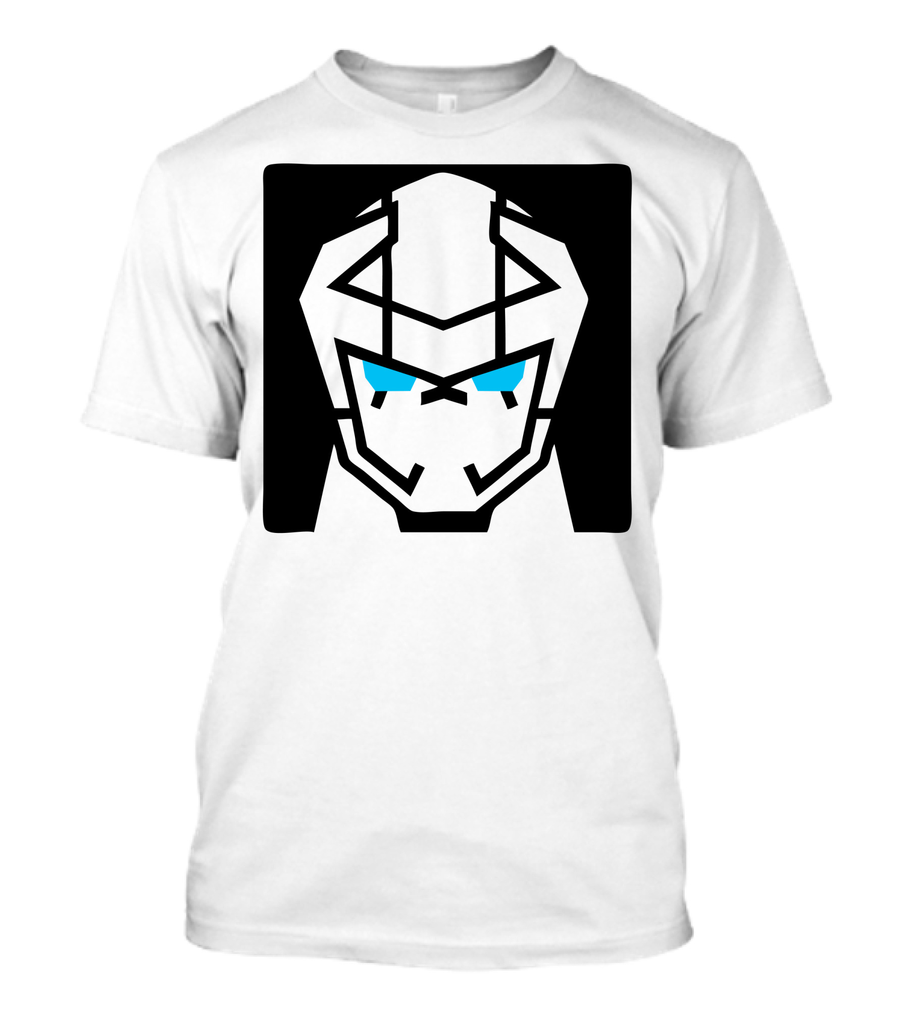 Heroman Mask Icon With Blue Eyes T-Shirt