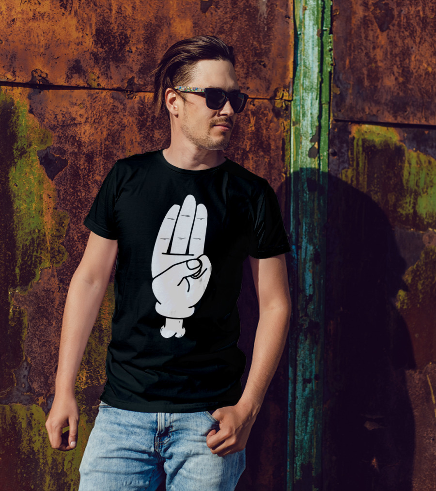 Hunger Games Salute Mickey Hand Gesture T-Shirt