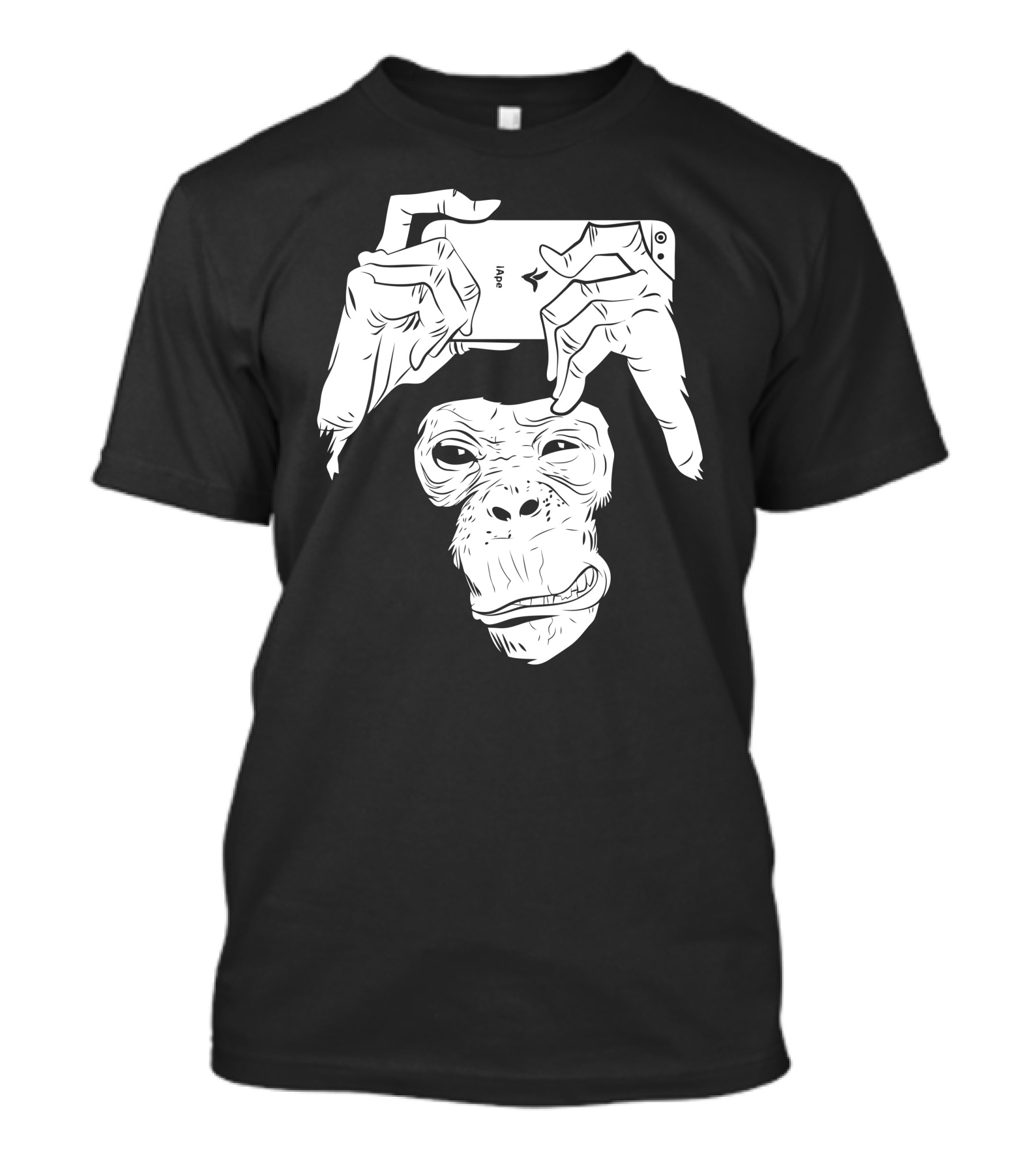 I Ape Smartphone Hands Holding Mobile Animal Face T-Shirt