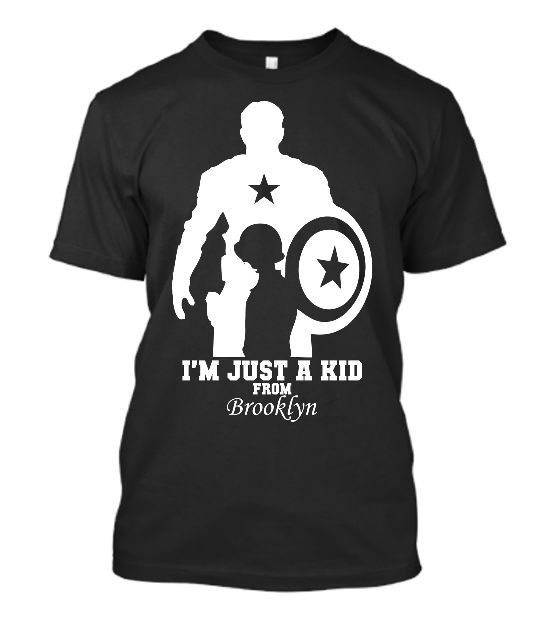 I'm Just A Kid From Brooklyn Captain America Shield T-Shirt