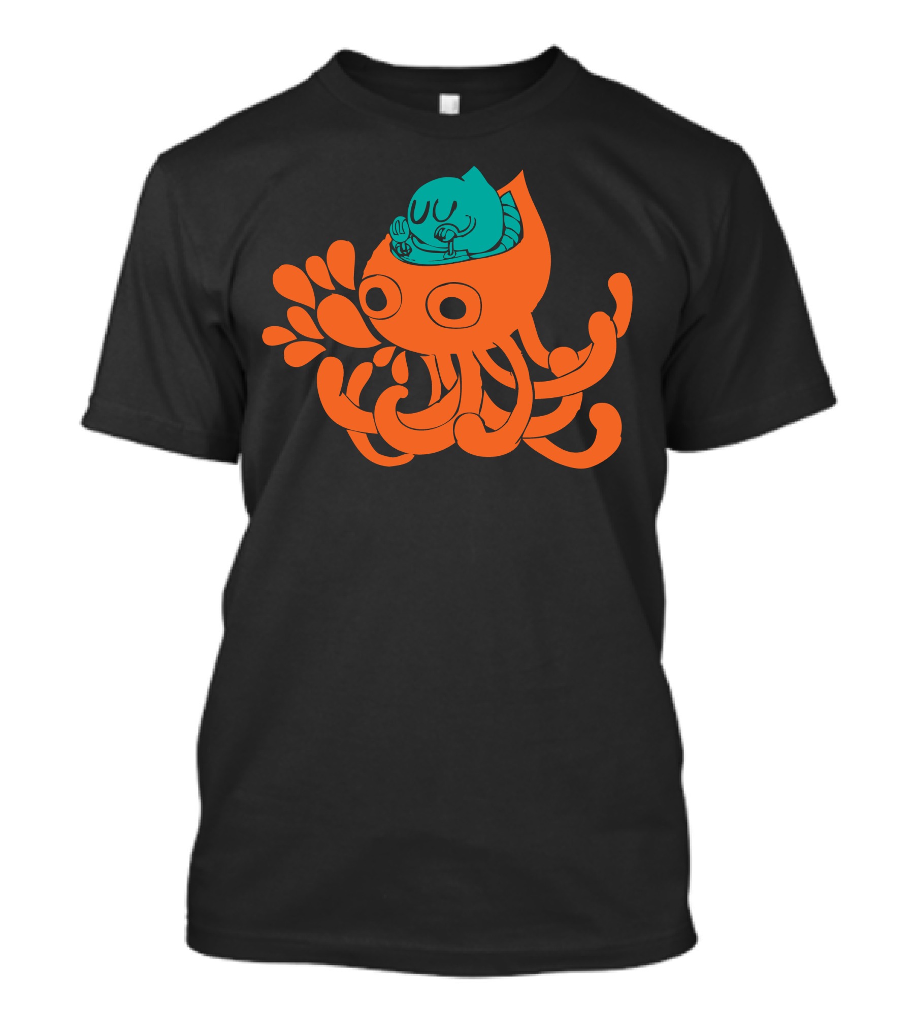 Ink Robot Octopus Submarine Adventure T-Shirt