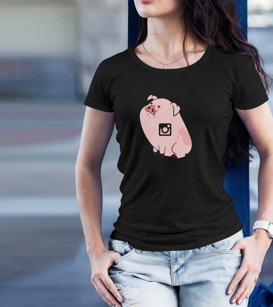 Instaham Pig With Instagram T-Shirt