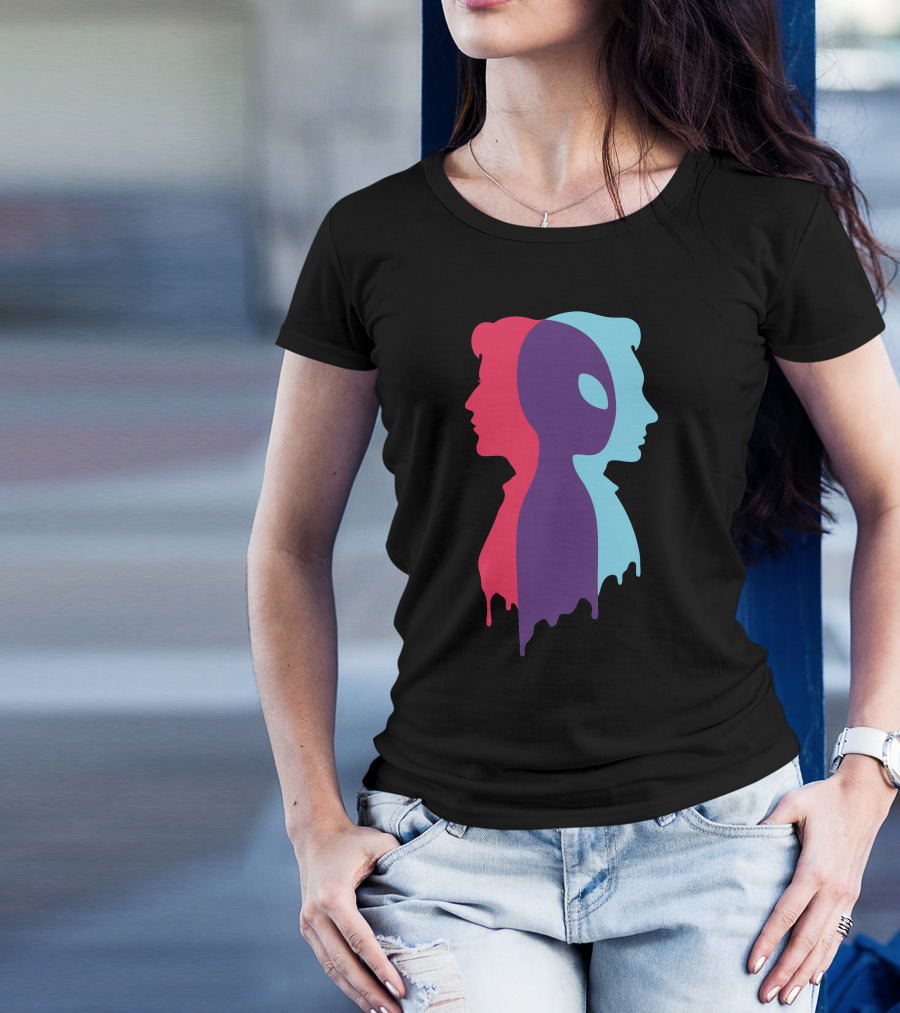 Intersection: Dual Faces Alien Symbol Fusion T-Shirt