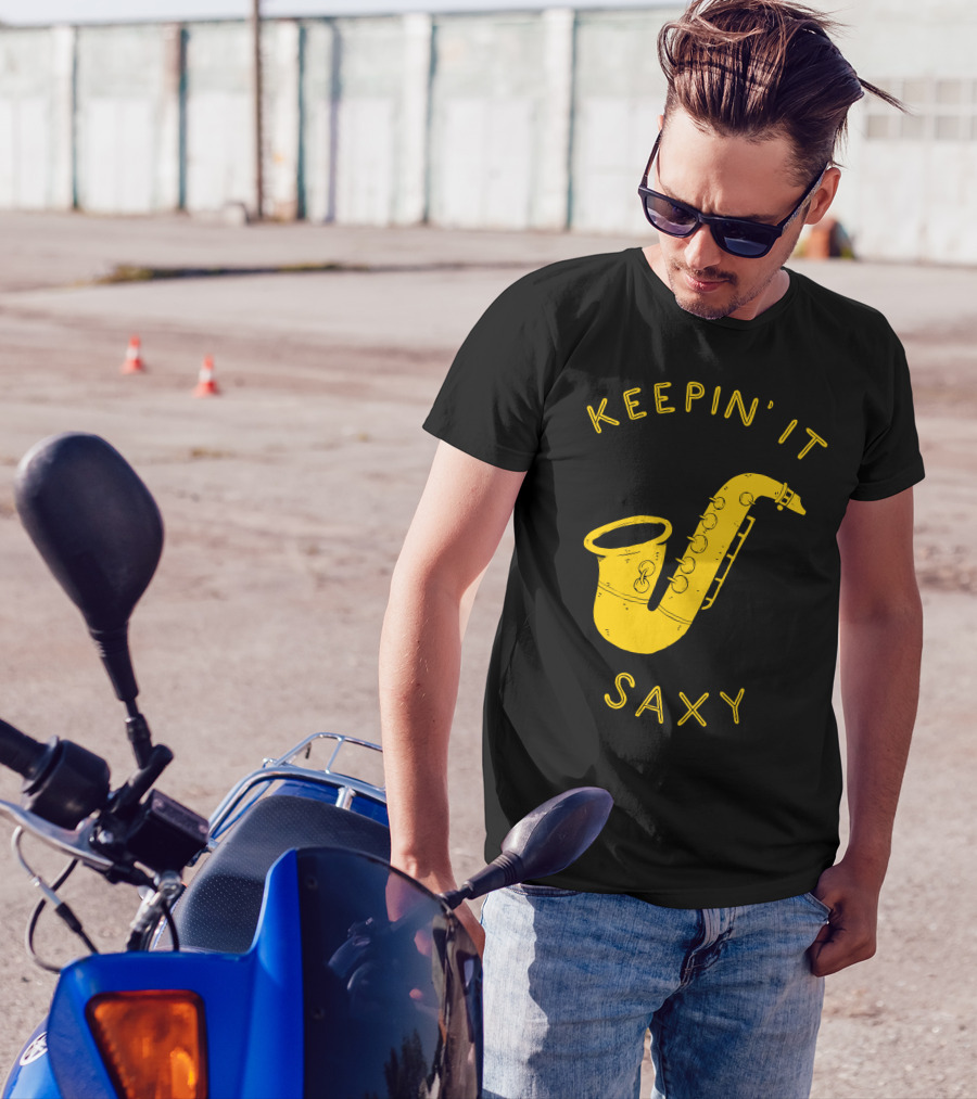 Keepin' It Saxy With Yellow Saxophone T-Shirt