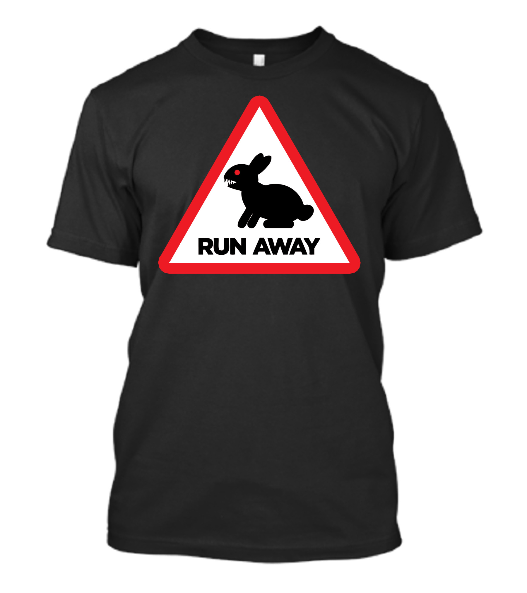 Killer Zombie Rabbit Warning Run Away T-Shirt