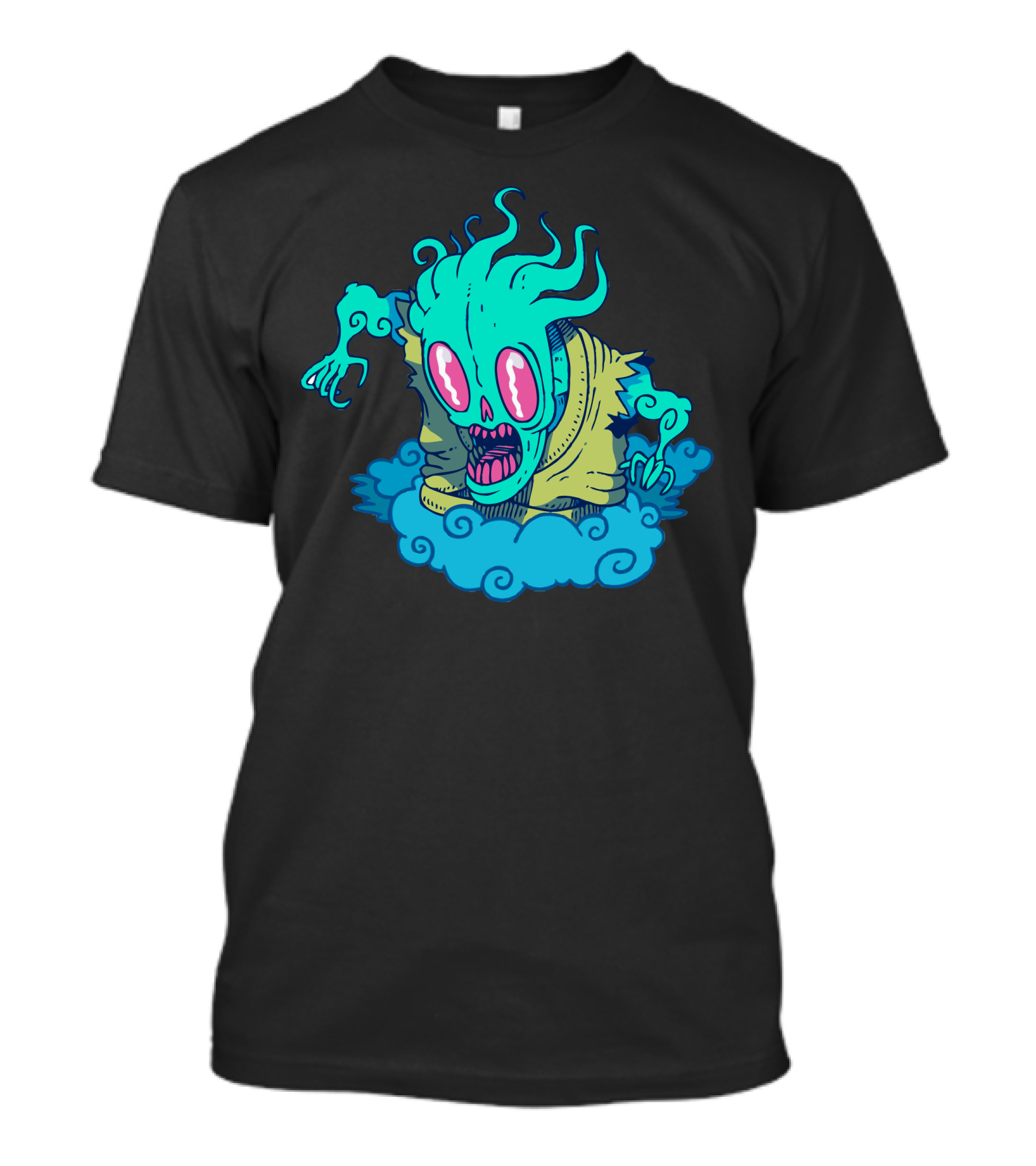Kumo The Cloud Yokai Ghostly Apparition On Swirling Mist T-Shirt