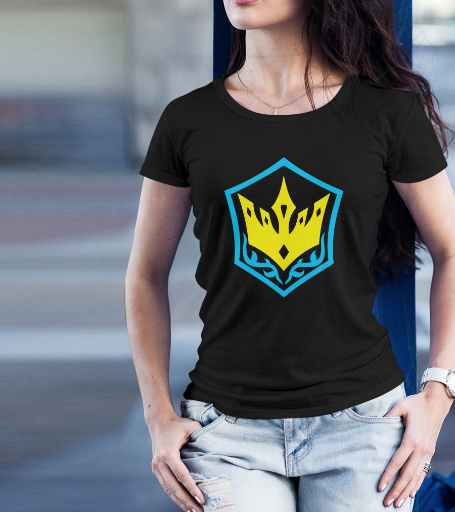Lemon Soda Emblem Yellow Crown On Blue Shield T-Shirt