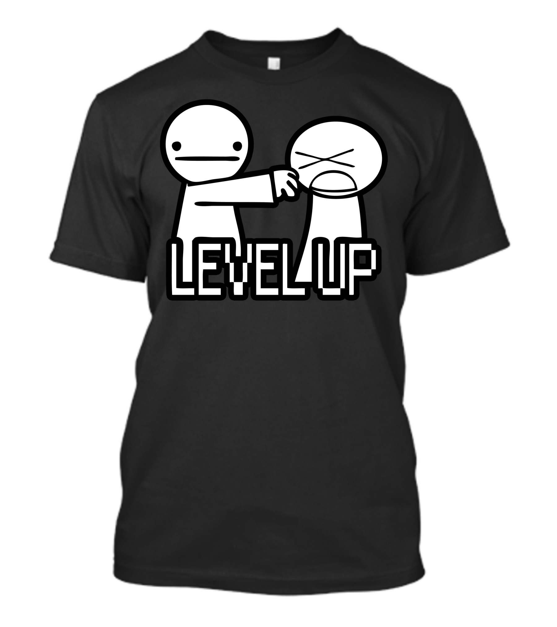 Level Up Stick Figure Nostalgia Gamer Humor T-Shirt