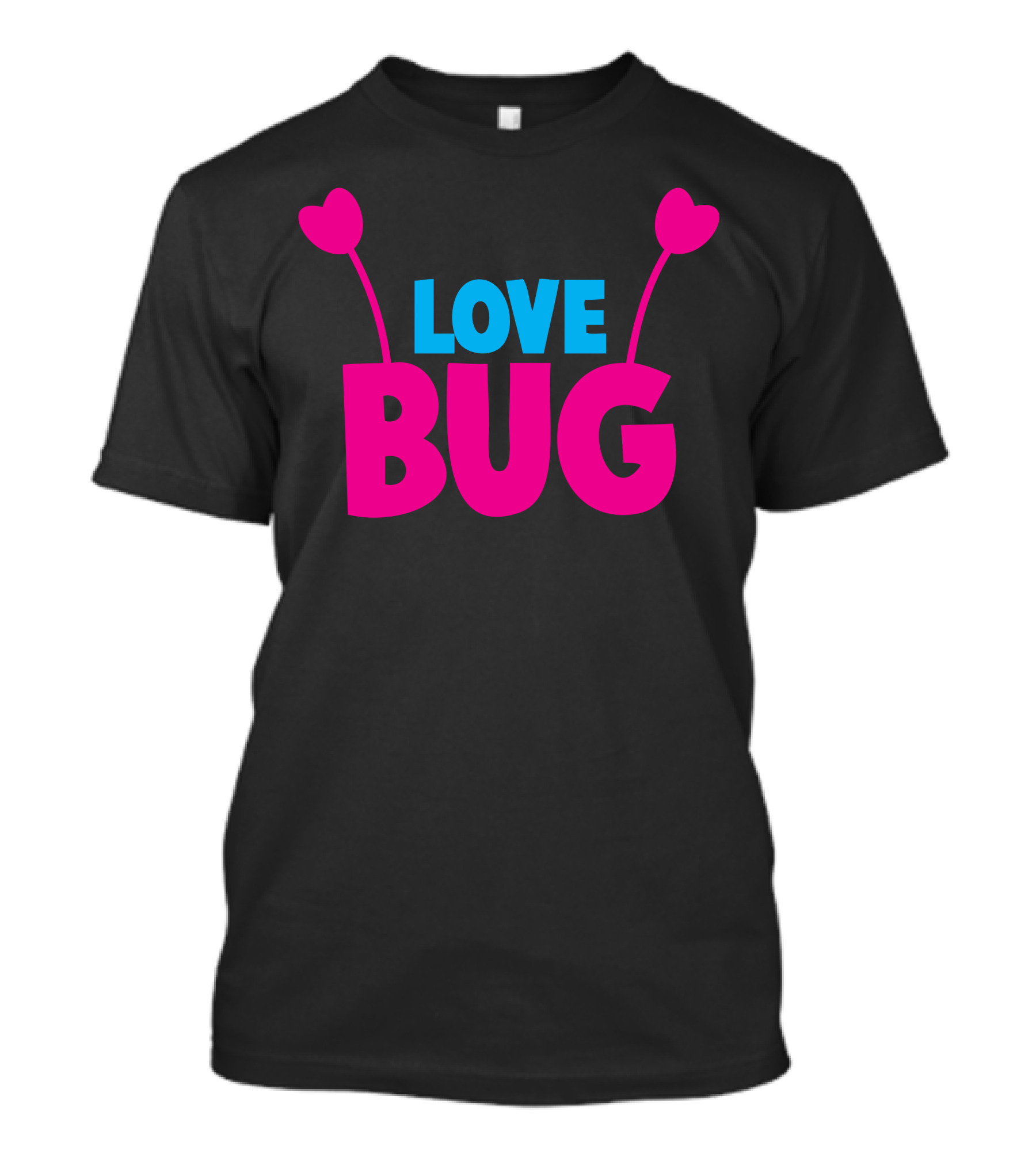 LOVE BUG Hearts Antenna Text T-Shirt