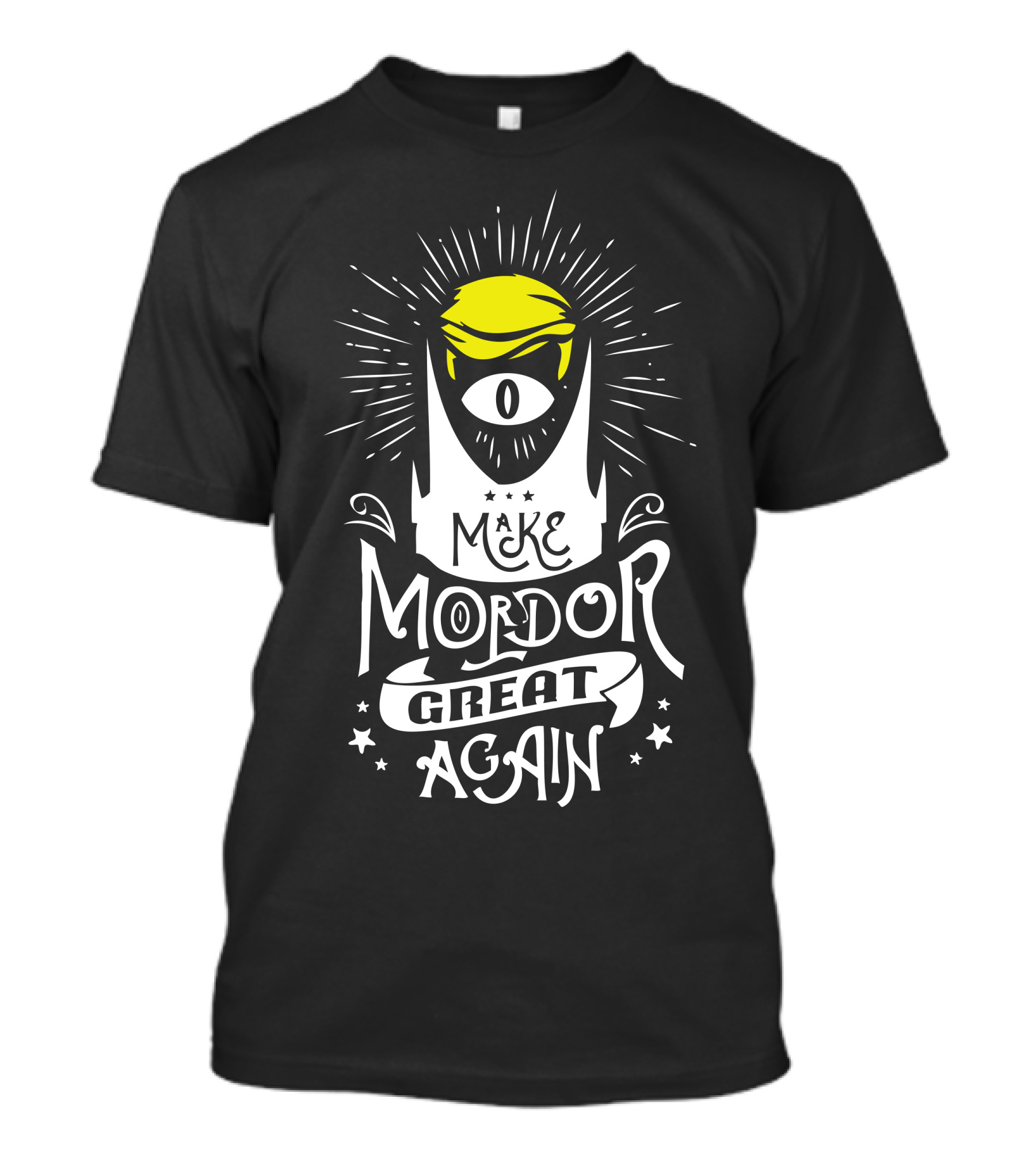Make Mordor Great Again Eye Symbol Tower Stars Hair T-Shirt
