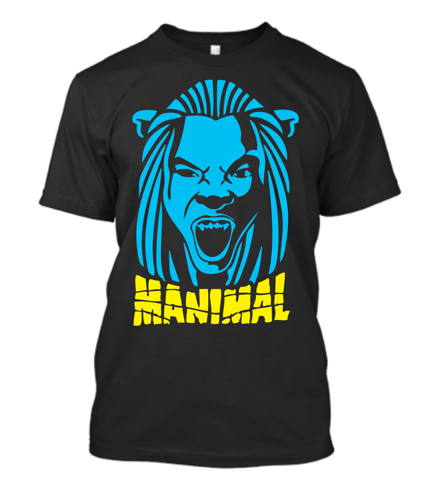 Manimal Blue Lion Head T-Shirt