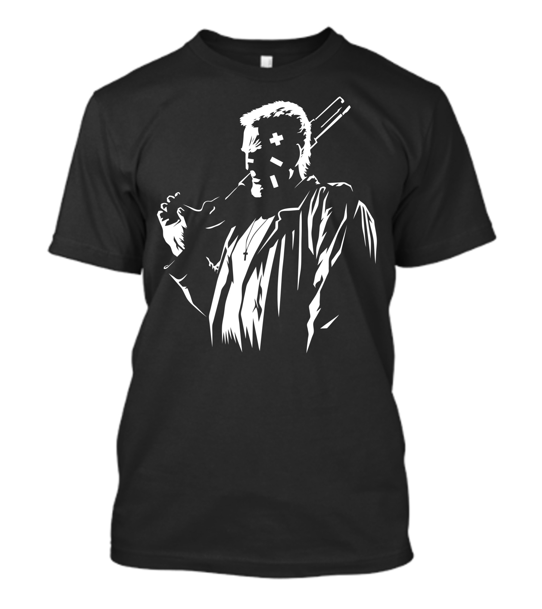 Marv Sin City Graphic Noir Style Christian Cross Noir T-Shirt