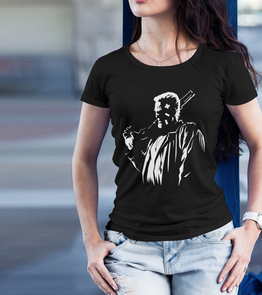Marv Sin City Graphic Noir Style Christian Cross Noir T-Shirt