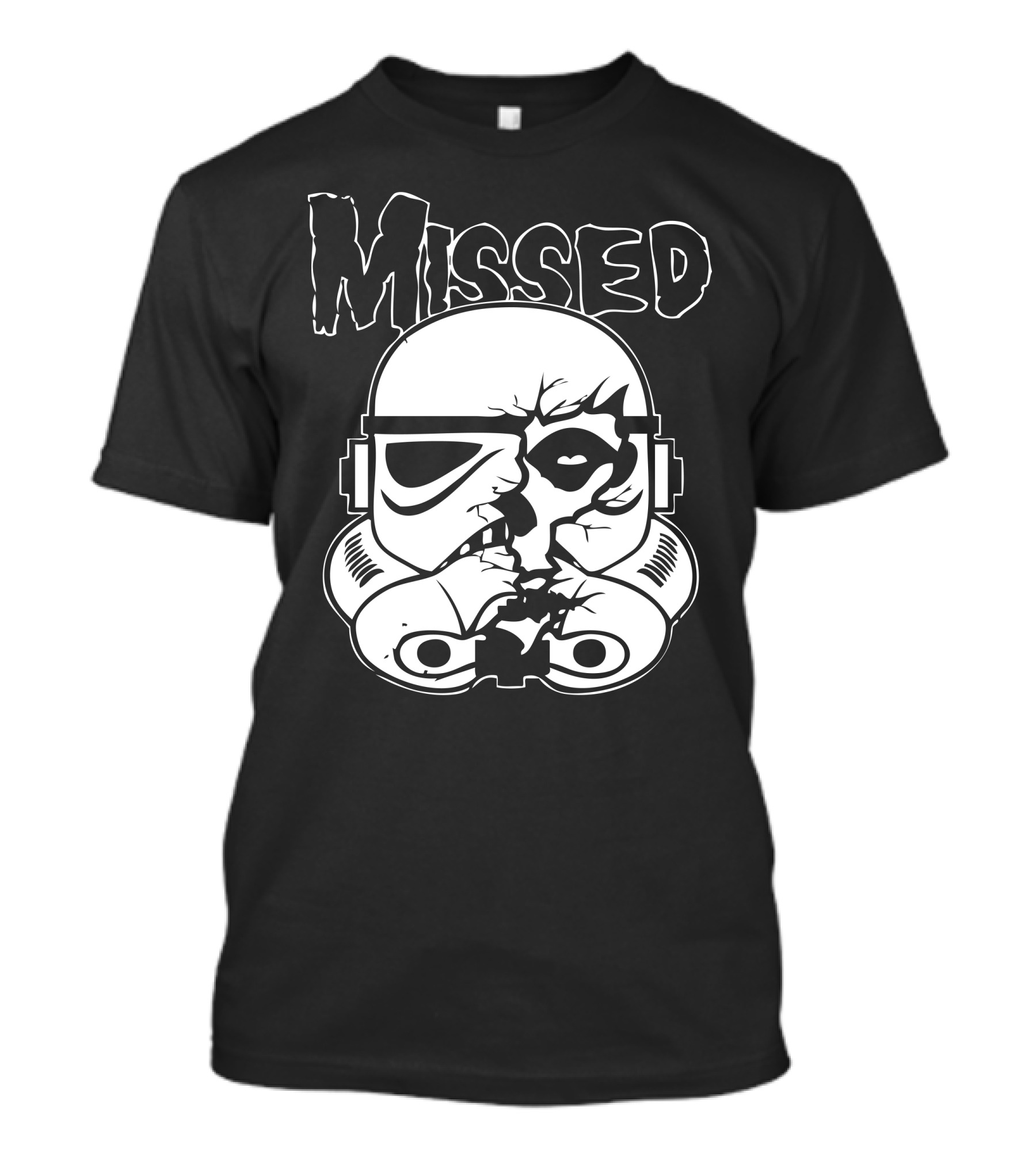 Missed Cracked Stormtrooper Helmet T-Shirt