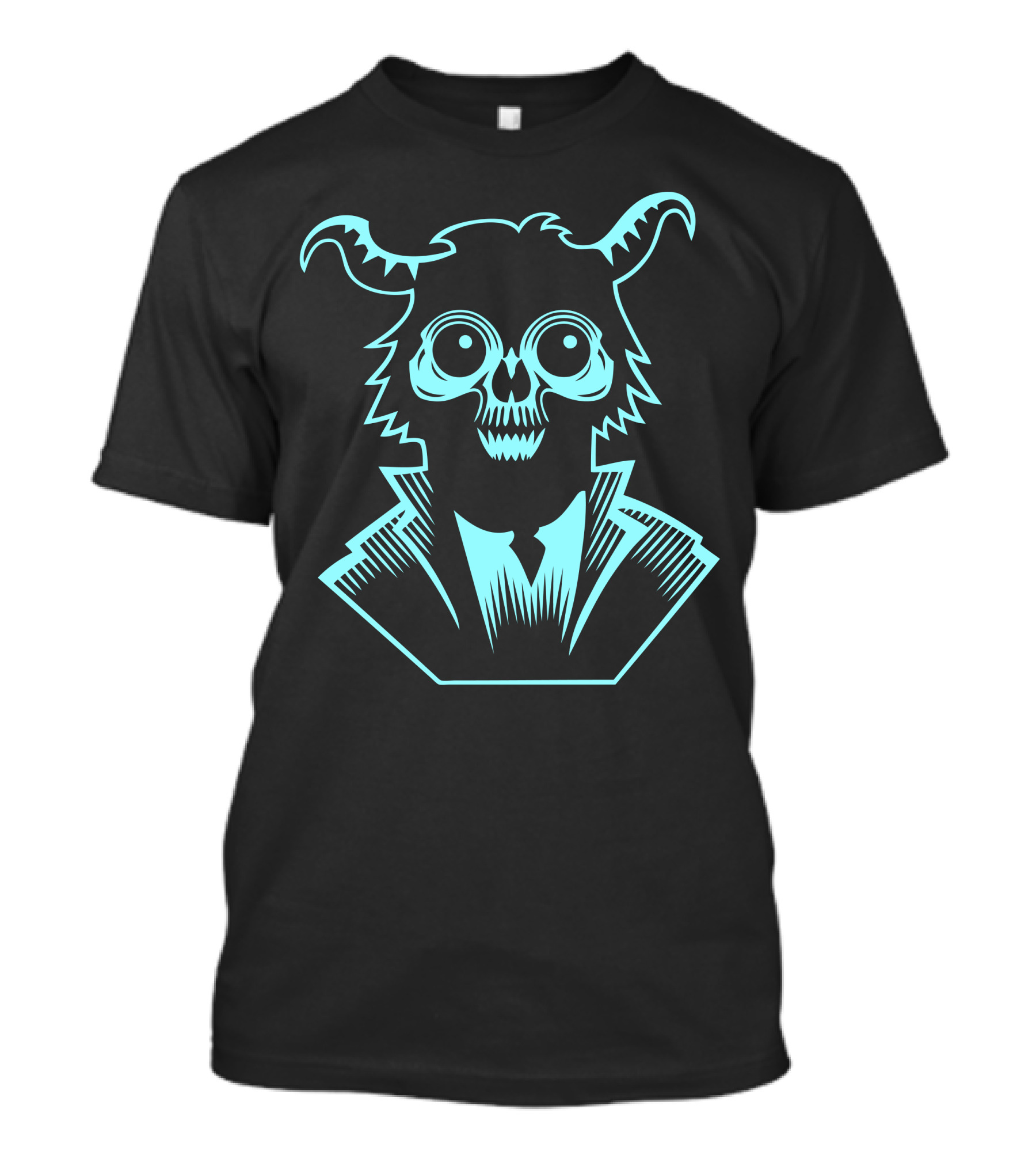 Monkey Demon Skull In Suit With Horns T-Shirt