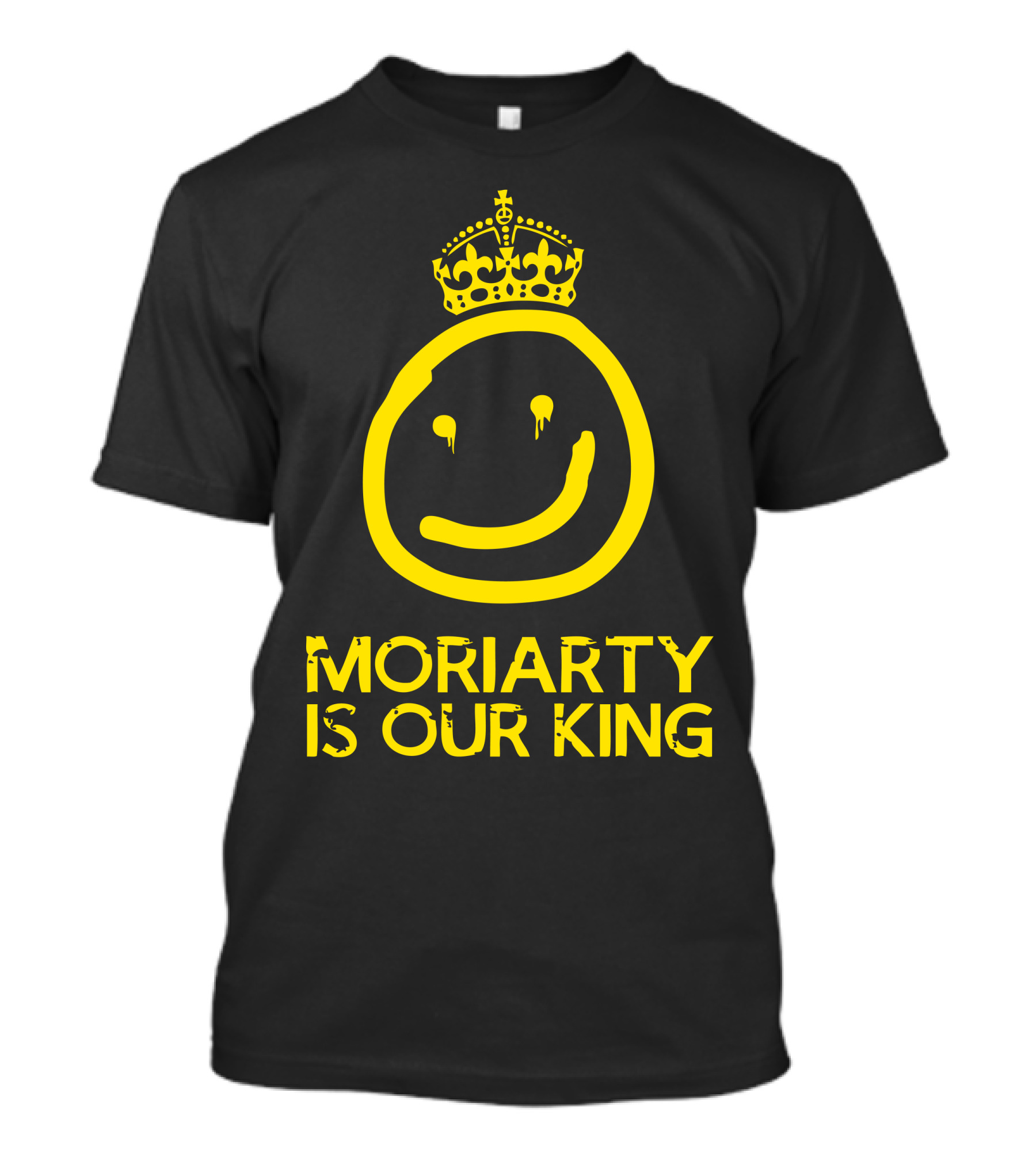 Moriarty Is Our King Yellow Smiley Face Crown T-Shirt
