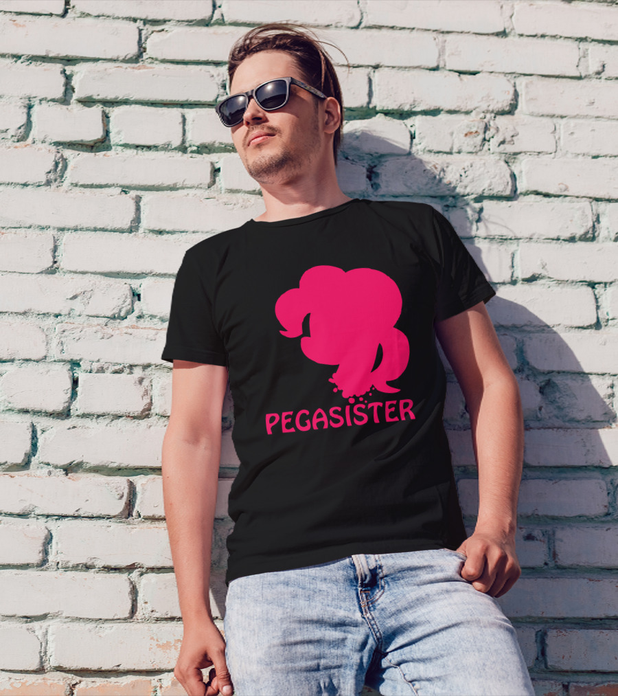 Pegasister Pink Pony Hairstyle T-Shirt