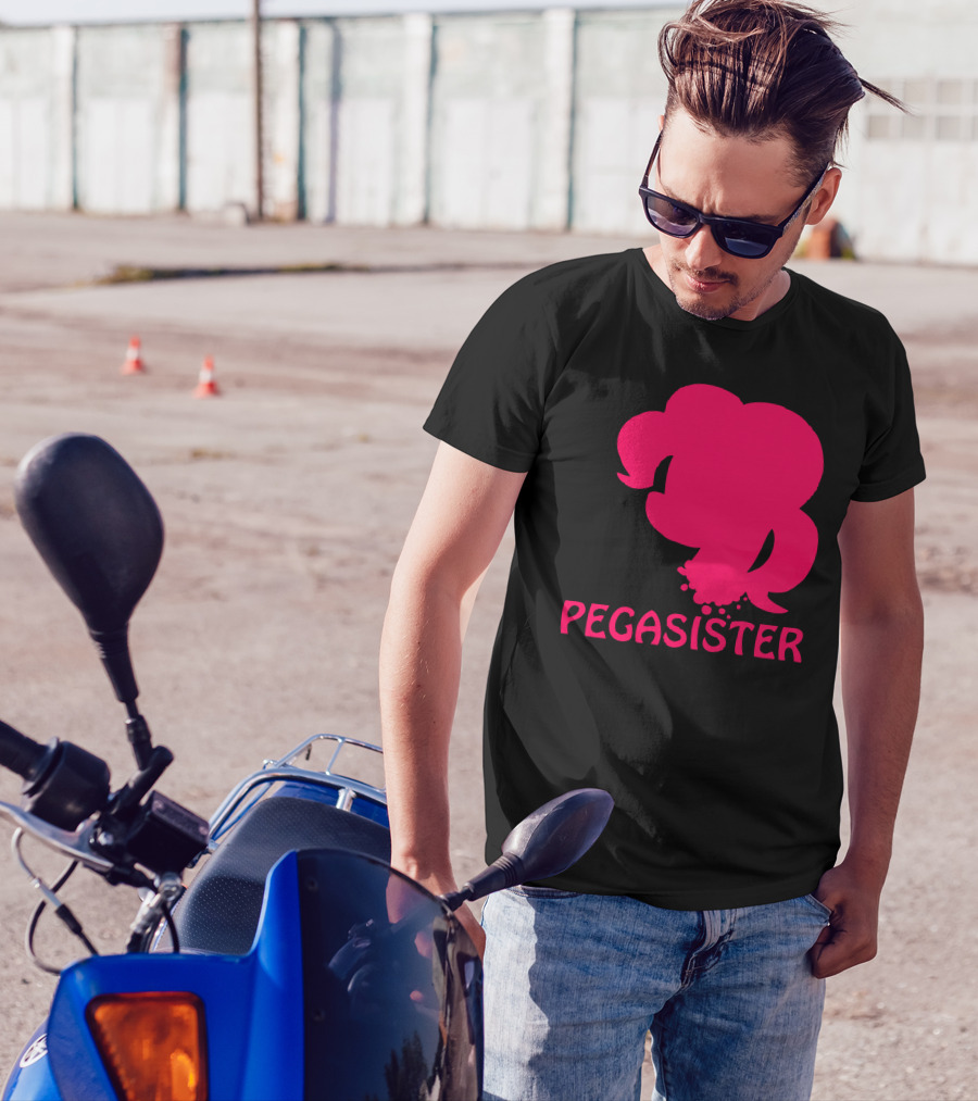Pegasister Pink Pony Hairstyle T-Shirt