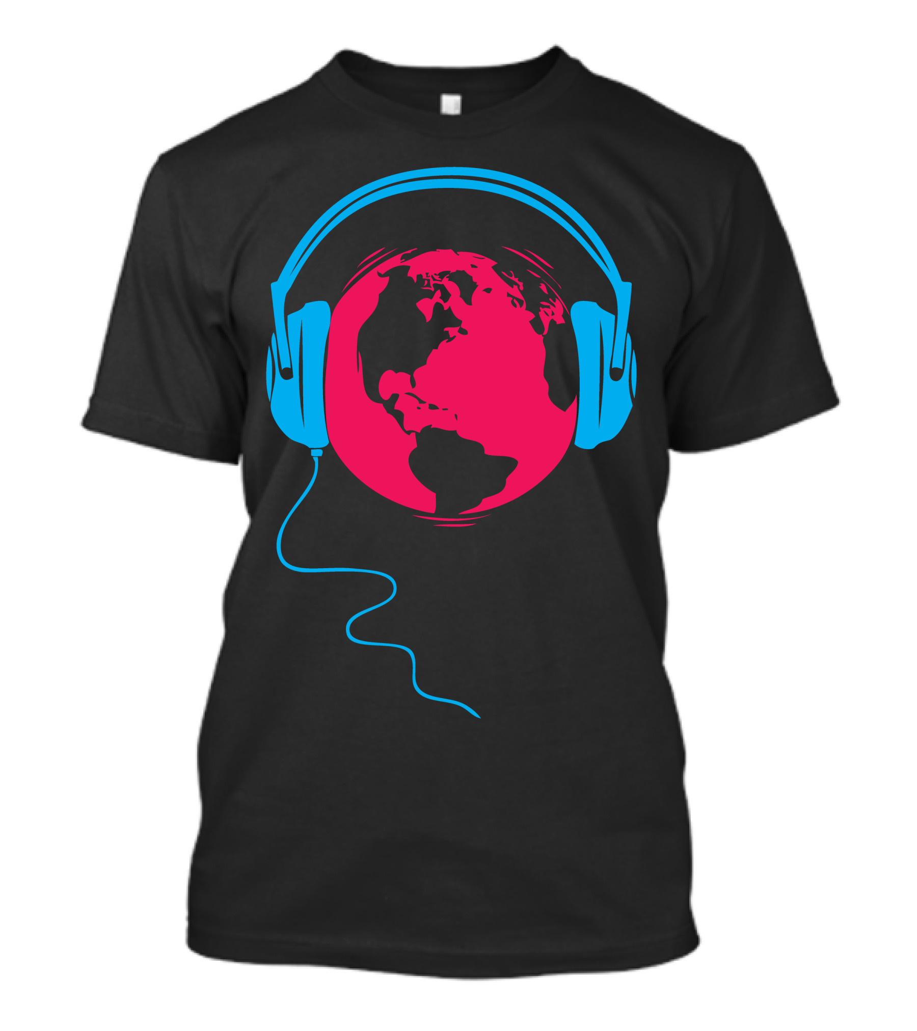 Planete Audio Global Headphones Earth Music T-Shirt