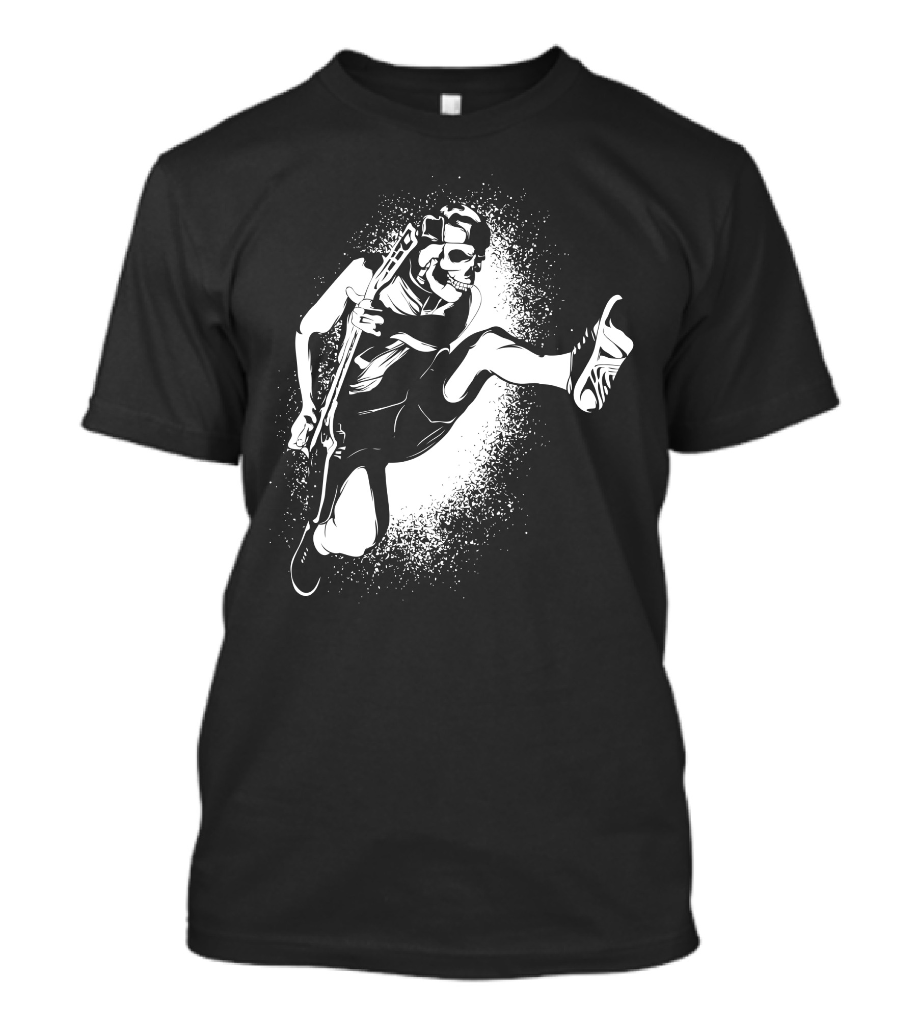Rock N Reaper Jumping Guitarist Skeleton T-Shirt
