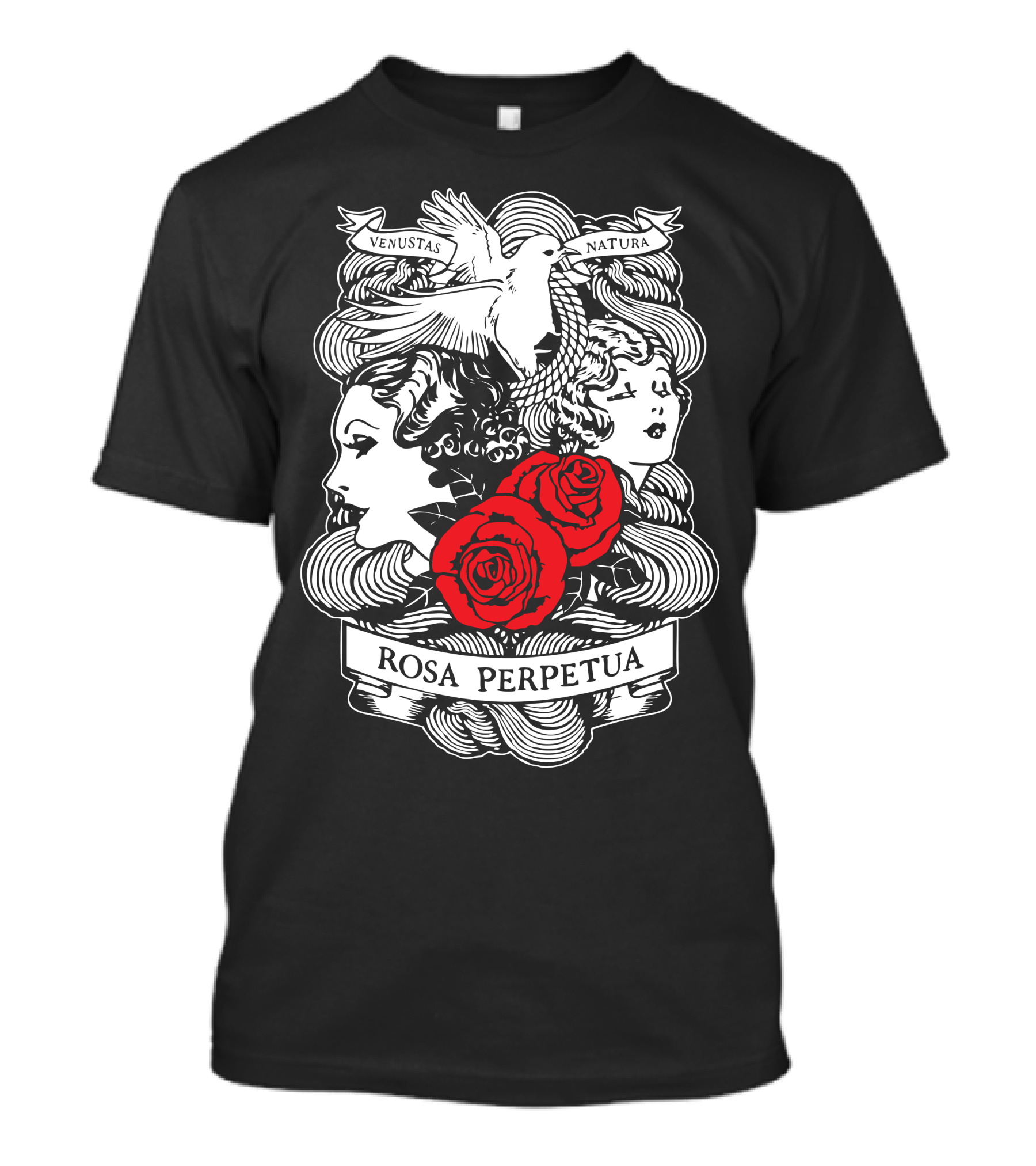 Venustas Natura Rosa Perpetua Rose Garden T-Shirt