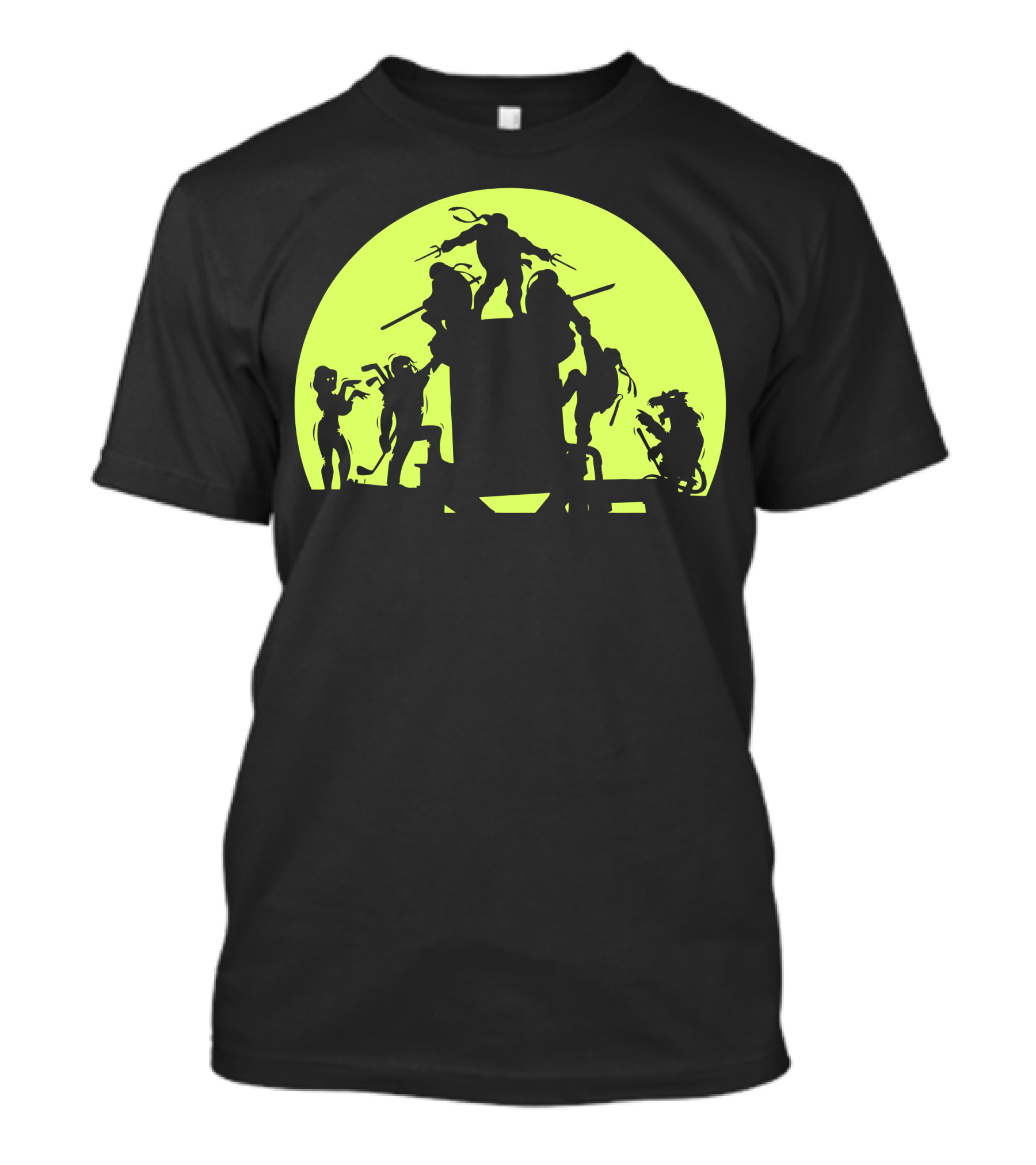 Run For It Mikey Ninja Shadows Moon Tower T-Shirt