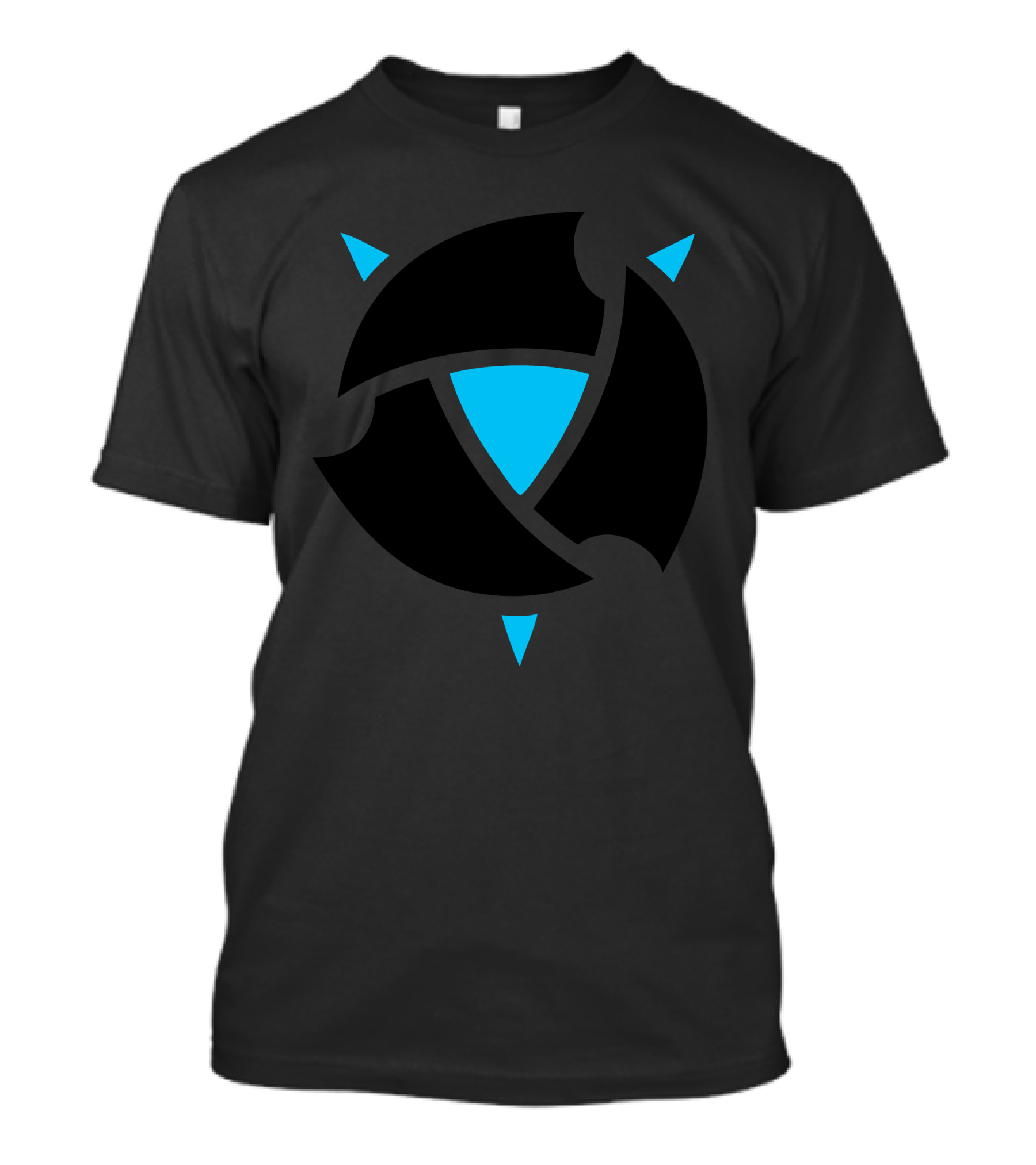 Samurai Flamenco Symbol Black And Blue T-Shirt