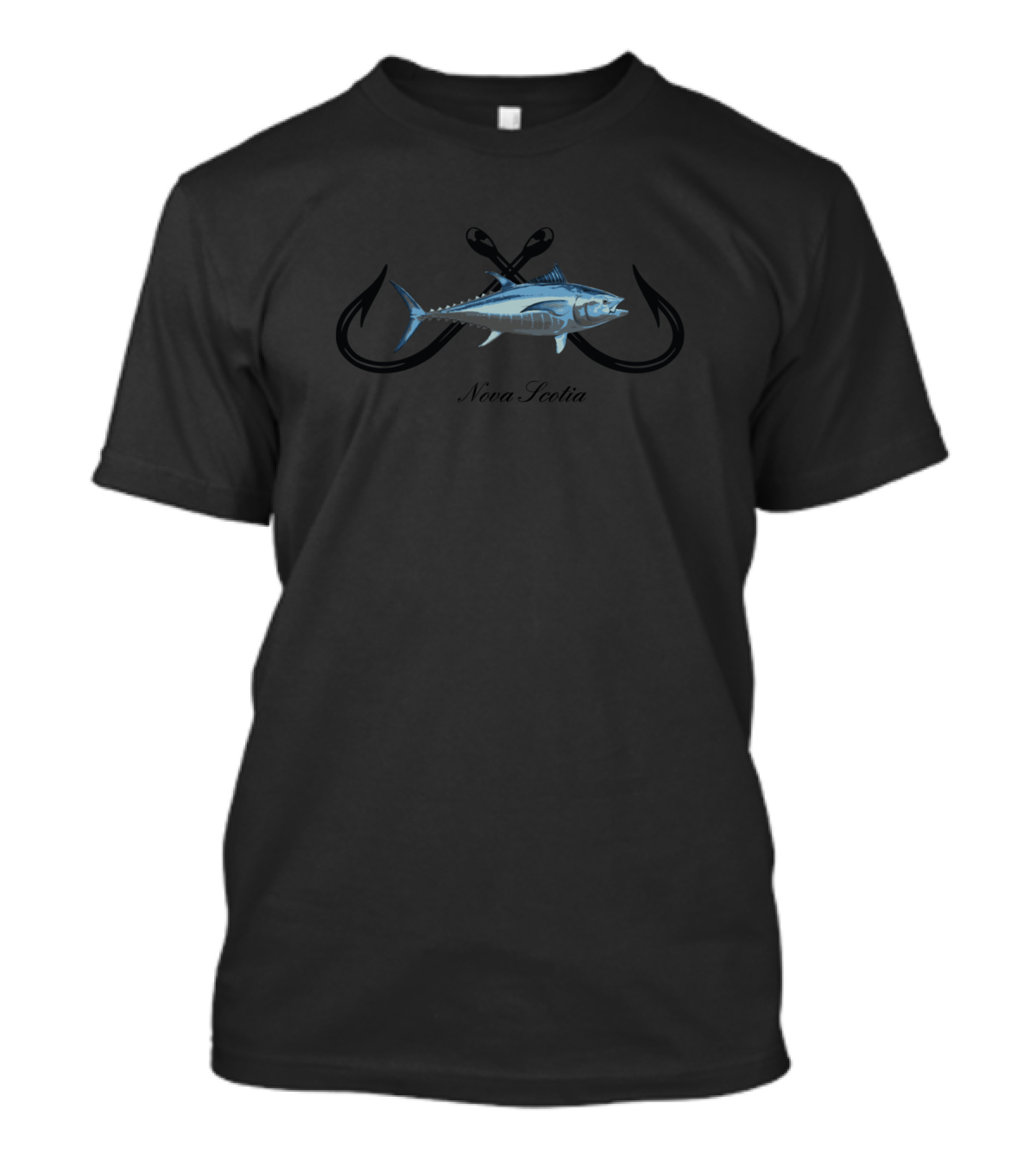 Nova Scotia Tuna Fish And Fishing Hooks T-Shirt