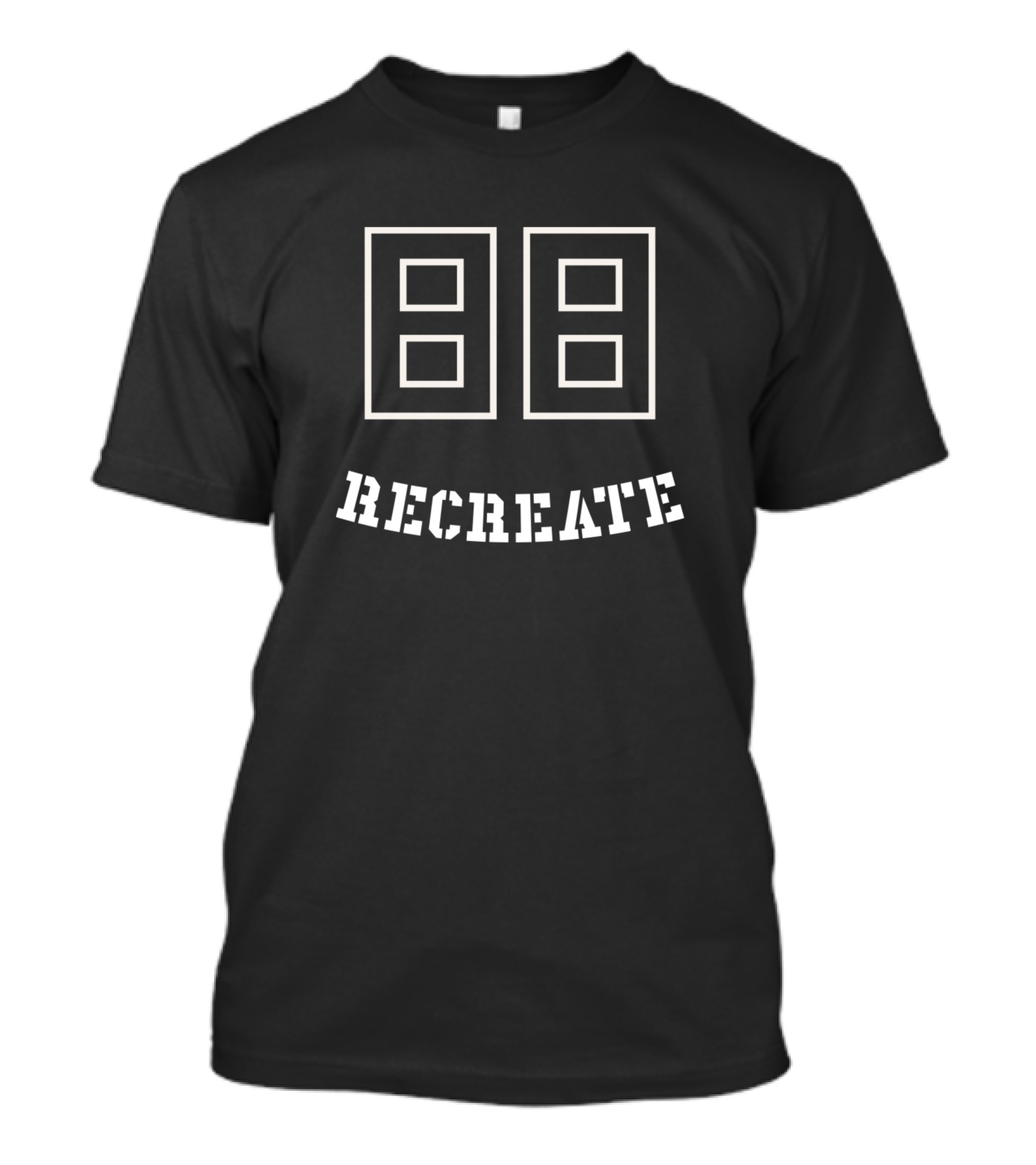 Recreate 88 Retro Style Block Numbers T-Shirt